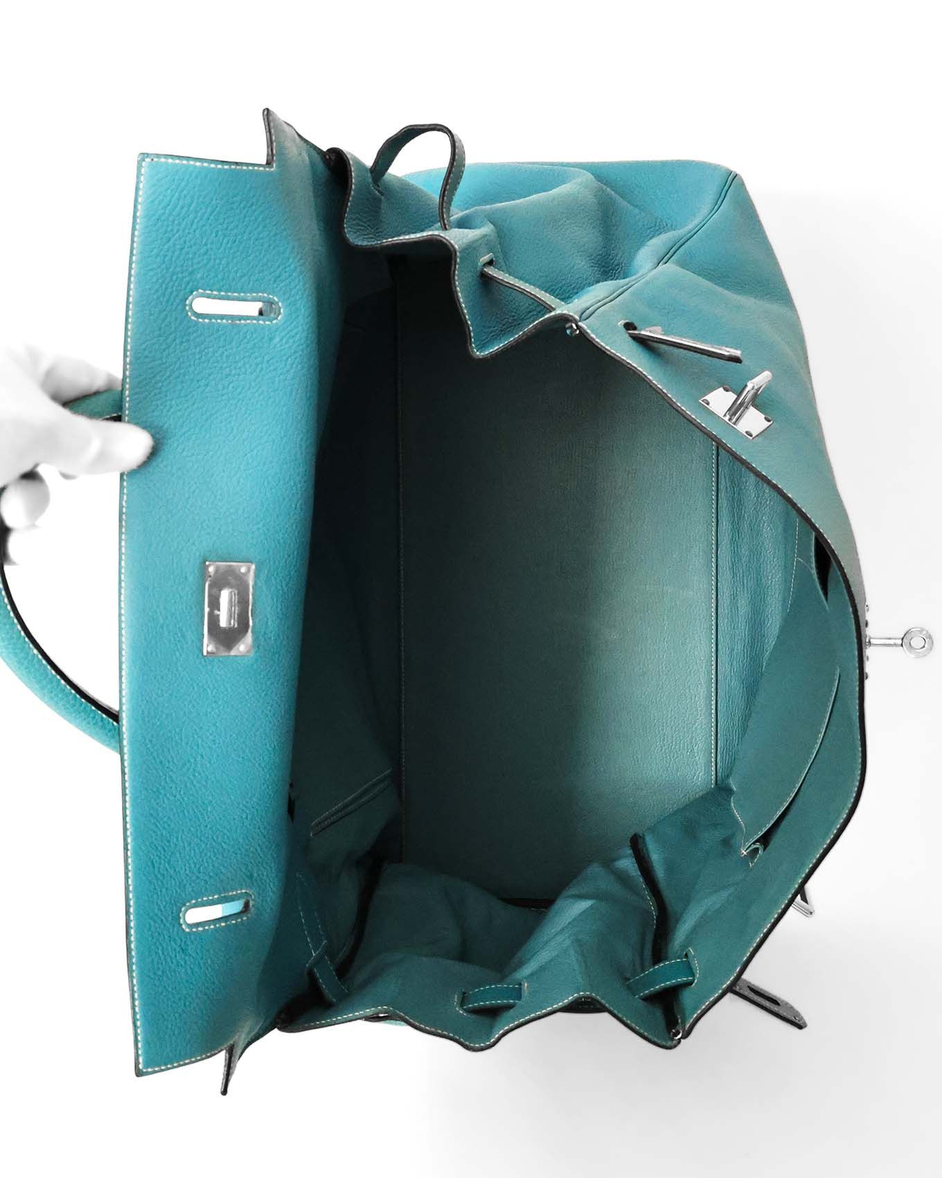 Hermes Kelly 50 Voyage Blue Jean Togo 2004 Size ONE SIZE - 19 Thumbnail