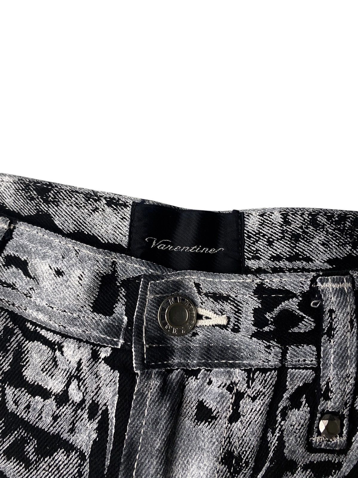 If Six Was Nine 2000's Varentine Seawash Studded Buckle Waxed Jeans Size US 28 / EU 44 - 6 Thumbnail