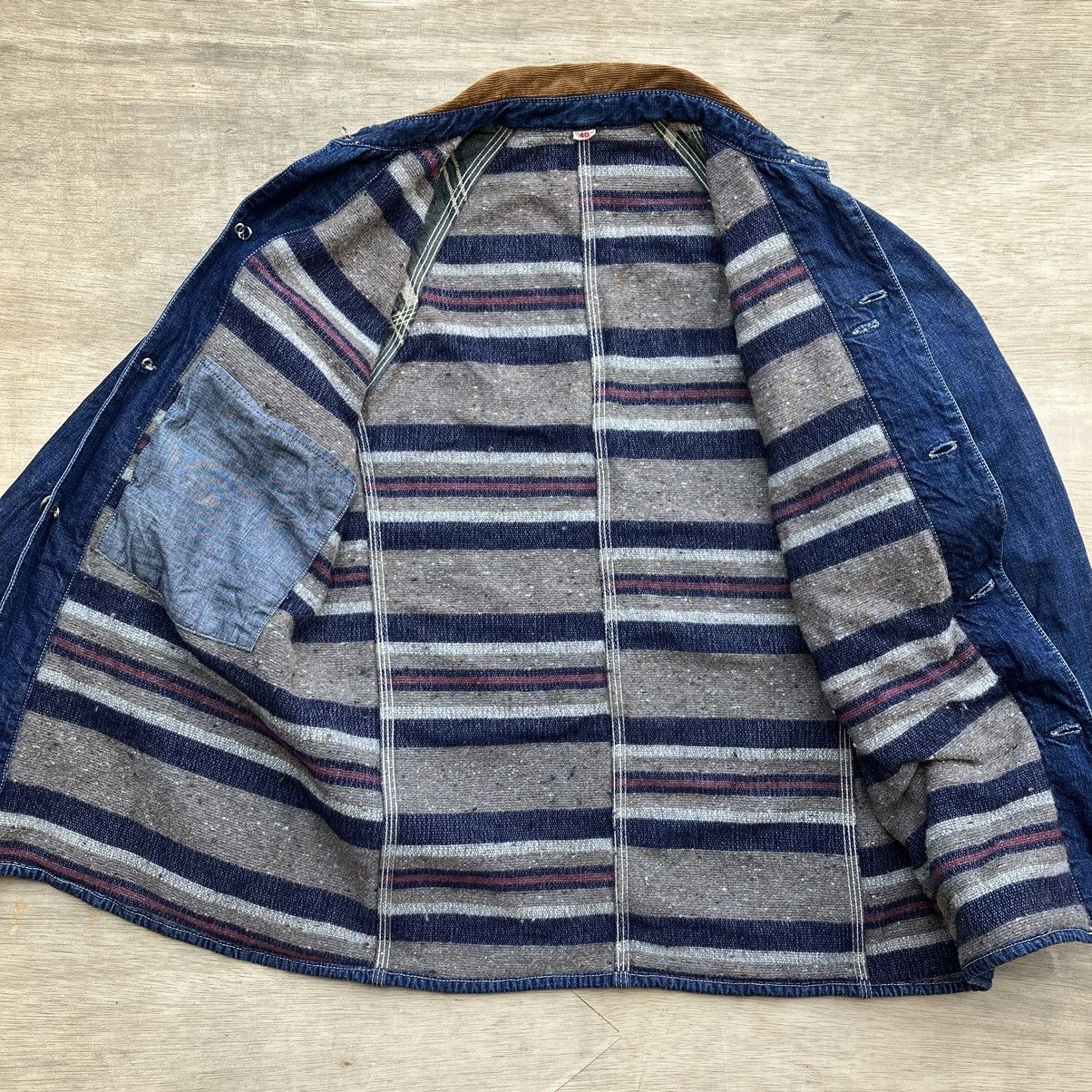 Vintage UNION MADE DOUBLE WORK CHORE DENIM JACKET Size US M / EU 48-50 / 2 - 7 Thumbnail