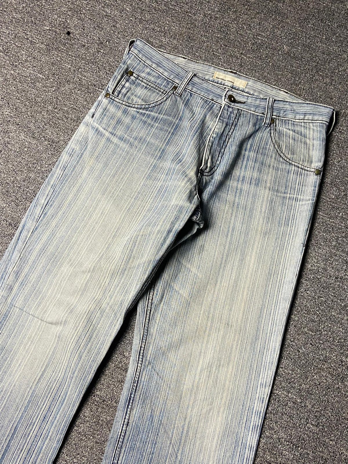 Japanese Brand Burning Violet Hickory Stripe Denim Jeans (162) Size US 31 - 7 Thumbnail
