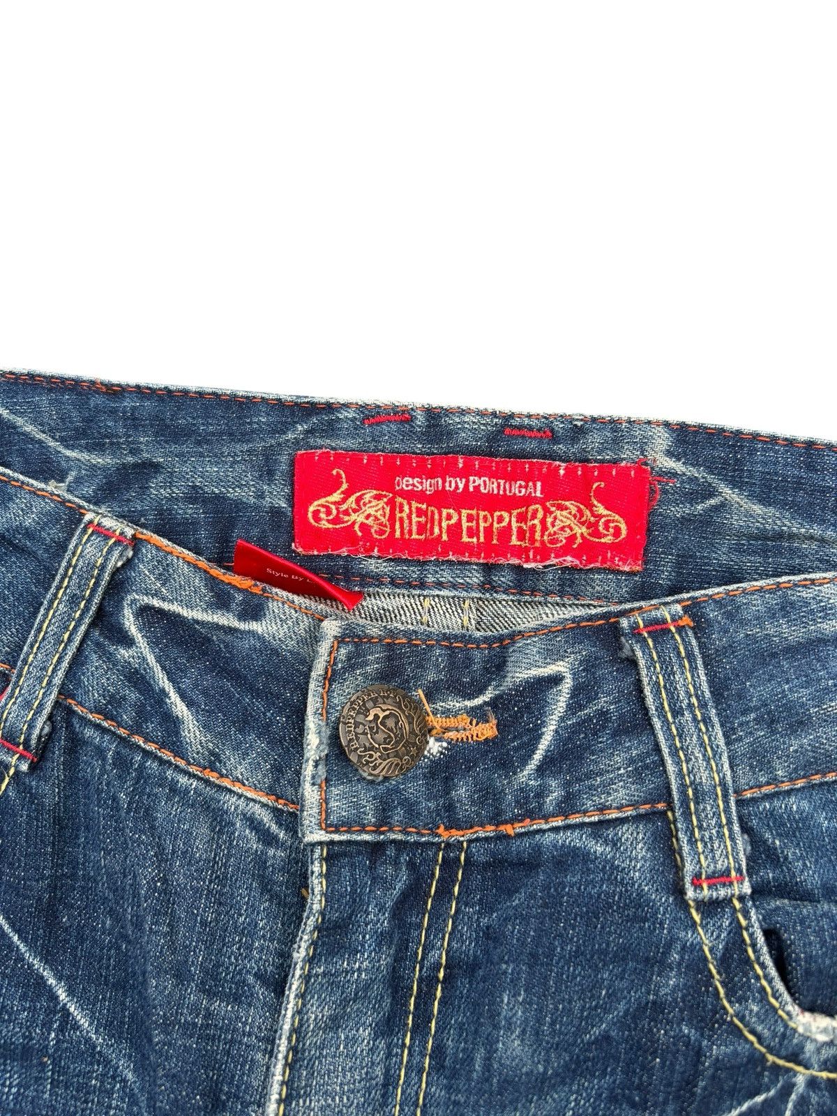 Tornado Mart RED PEPPER RUSTY CLAWNMARK JAPANESE PUNK DISTRESSED DENIM Size US 32 / EU 48 - 8 Thumbnail