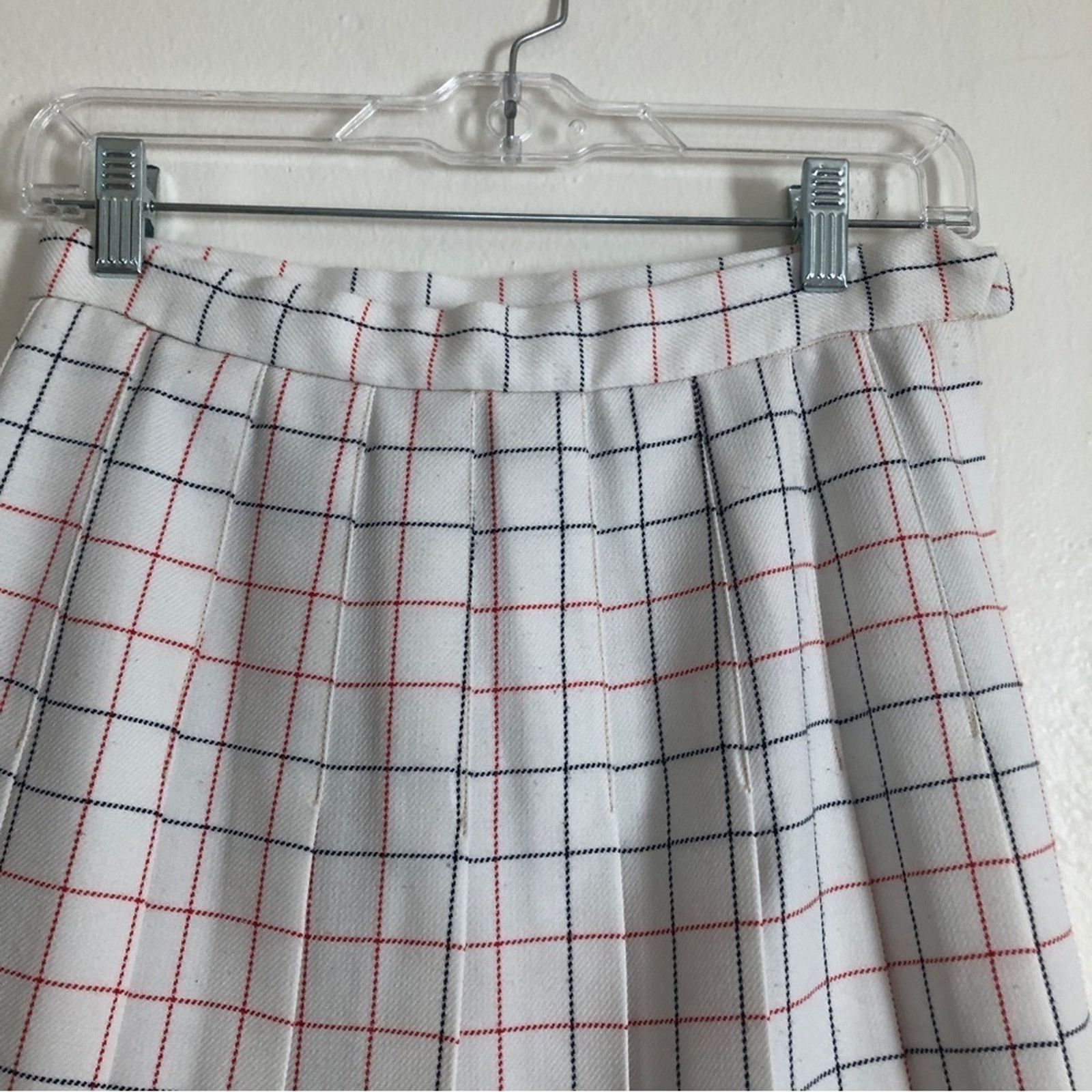 Other Pendleton Windowpane Plaid Classic Box Pleat Pleated Skirt Size 34" / US 12 / IT 48 - 2 Thumbnail