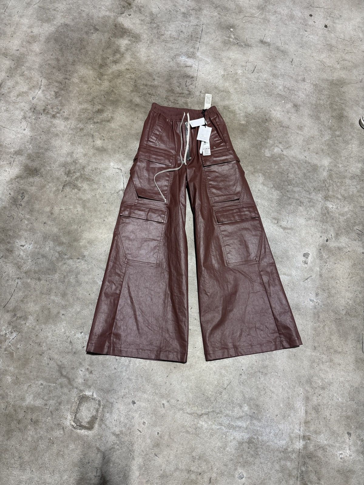 Rick Owens Rick Owens AW24 burgundy belacargo Size US 33 - 1 Thumbnail