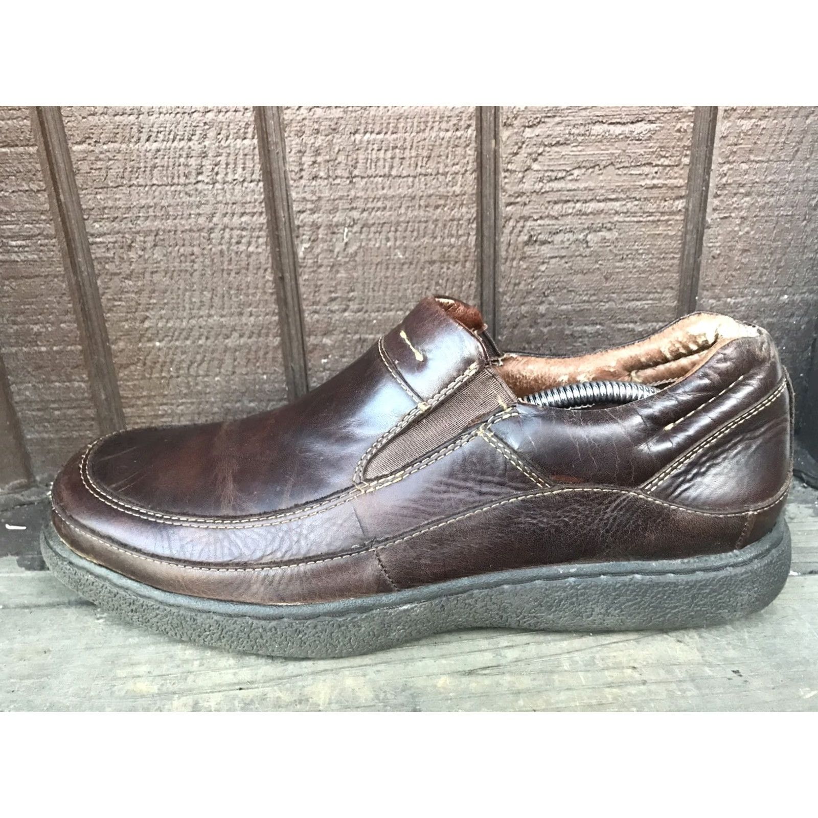 Aldo Aldo Samurai Loafers-457 Brown Leather Moc Toe SlipOn Mens Size 11-11.5 US 44 EUR Shoes Size US 11.5 / EU 44-45 - 7 Thumbnail