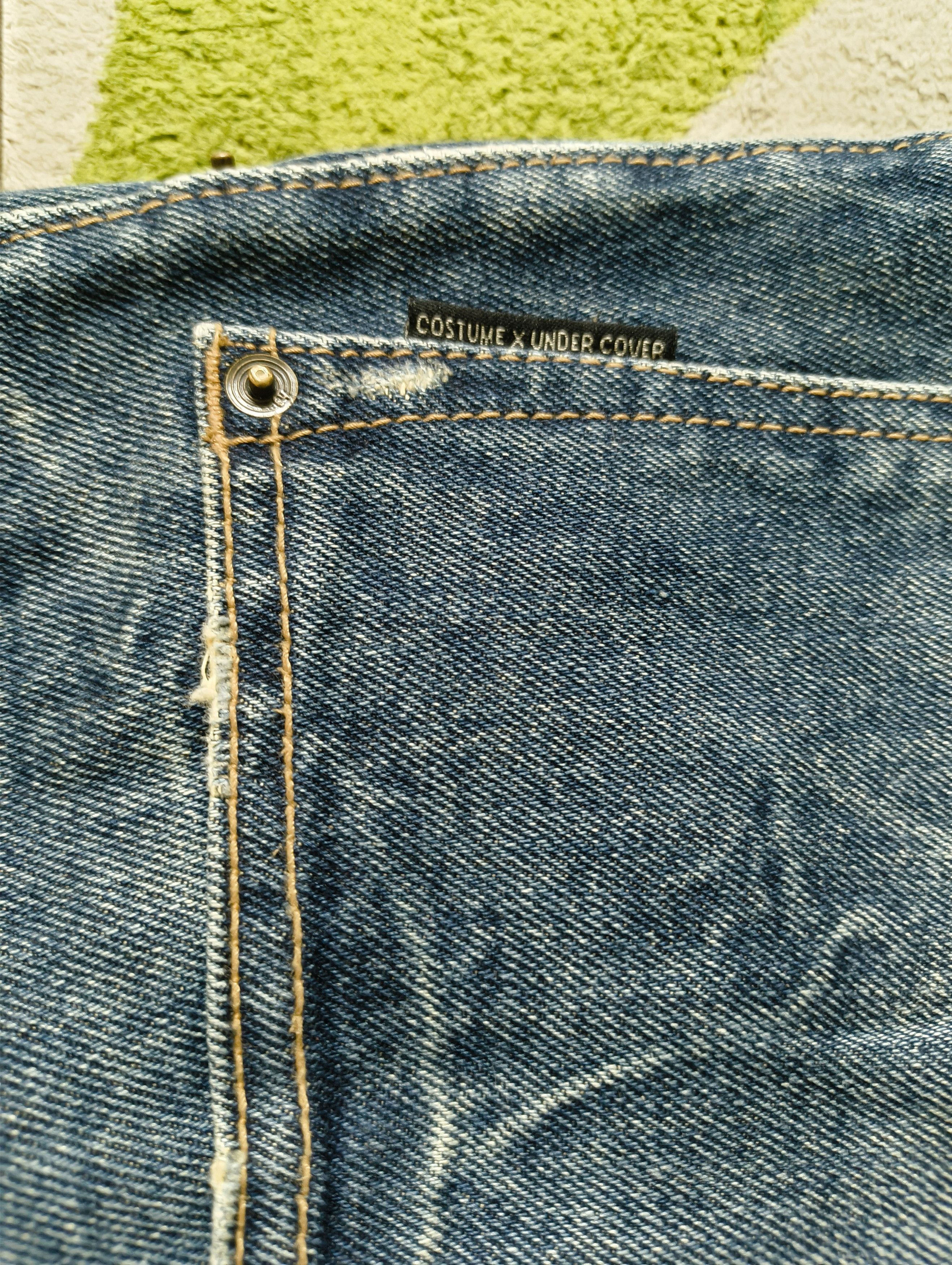 Japanese Brand × Undercover UNDERCOVER X CUSTOM DENIM JUN TAKAHASHI DUMI JEANS Size US 33 - 11 Thumbnail