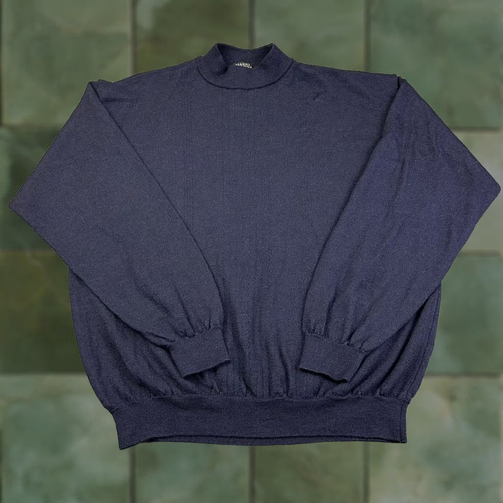 Vintage Cellinni Sweater Mens L Navy Blue Mario Stylish Soft Wool Made Italy Size US L / EU 52-54 / 3 - 1 Thumbnail