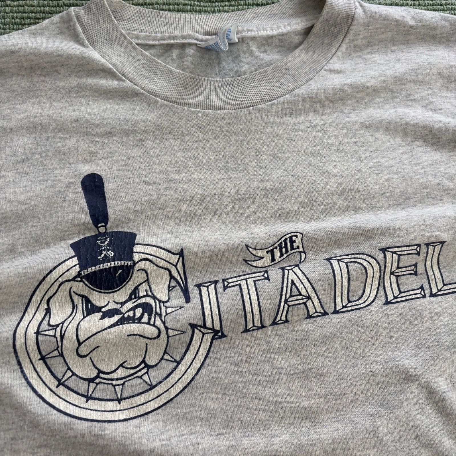 Hanes Vintage "The Citadel" Bulldog Tee Shirt Cotton Sz S Size US S / EU 44-46 / 1 - 3 Thumbnail