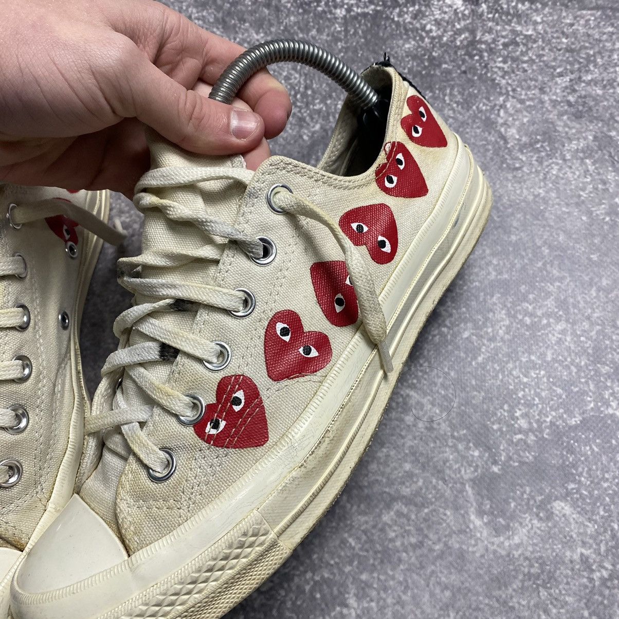 Comme des Garcons PLAY Rare Play Comme Des Garçons Monogramm logo sneakers Size US 7 / EU 40 - 4 Thumbnail