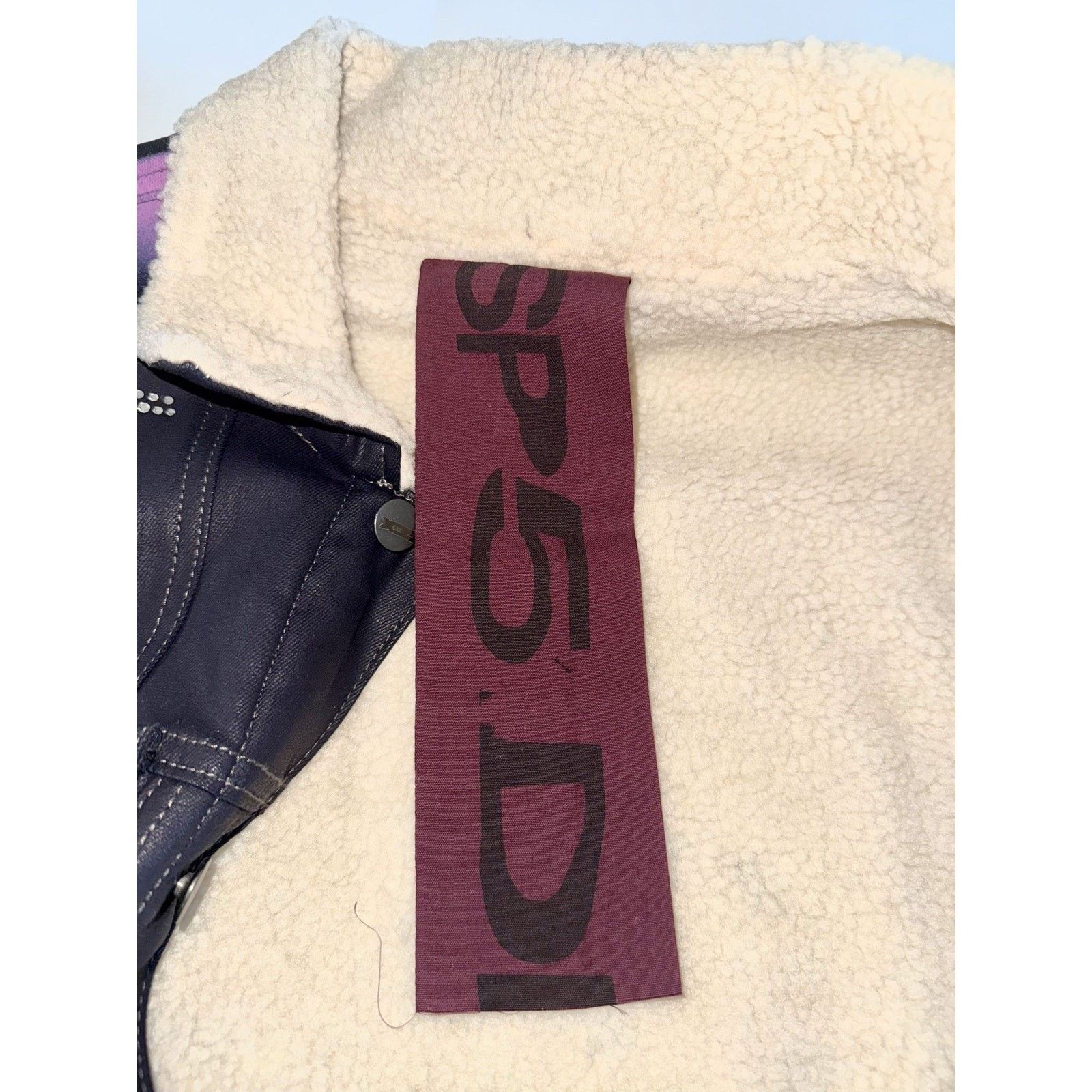 Sp5der Spider Worldwide Trucker Jacket Black Purple Rhinestone Size US L / EU 52-54 / 3 - 3 Thumbnail