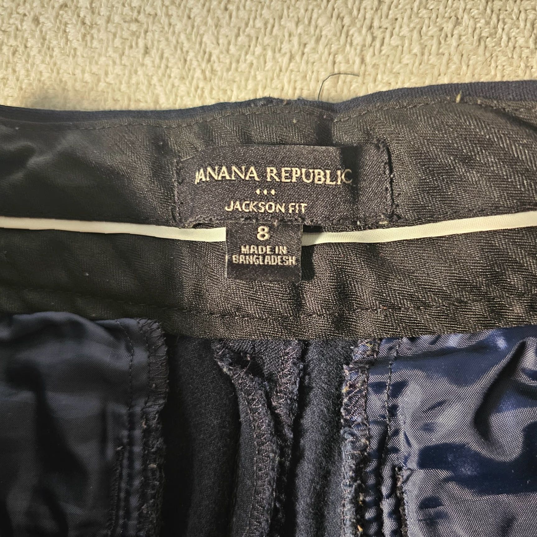 Banana Republic Banana Republic Women's Jackson Fit Straight Leg Mid Rise Dress Pants Blue 8 Size 30" / US 8 / IT 44 - 3 Thumbnail