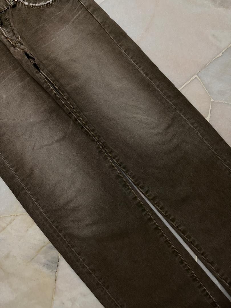 If Six Was Nine 💥Baggy💥Insane Edwin 503 Sand Washed Distressed Brown Jeans Size US 33 - 5 Thumbnail