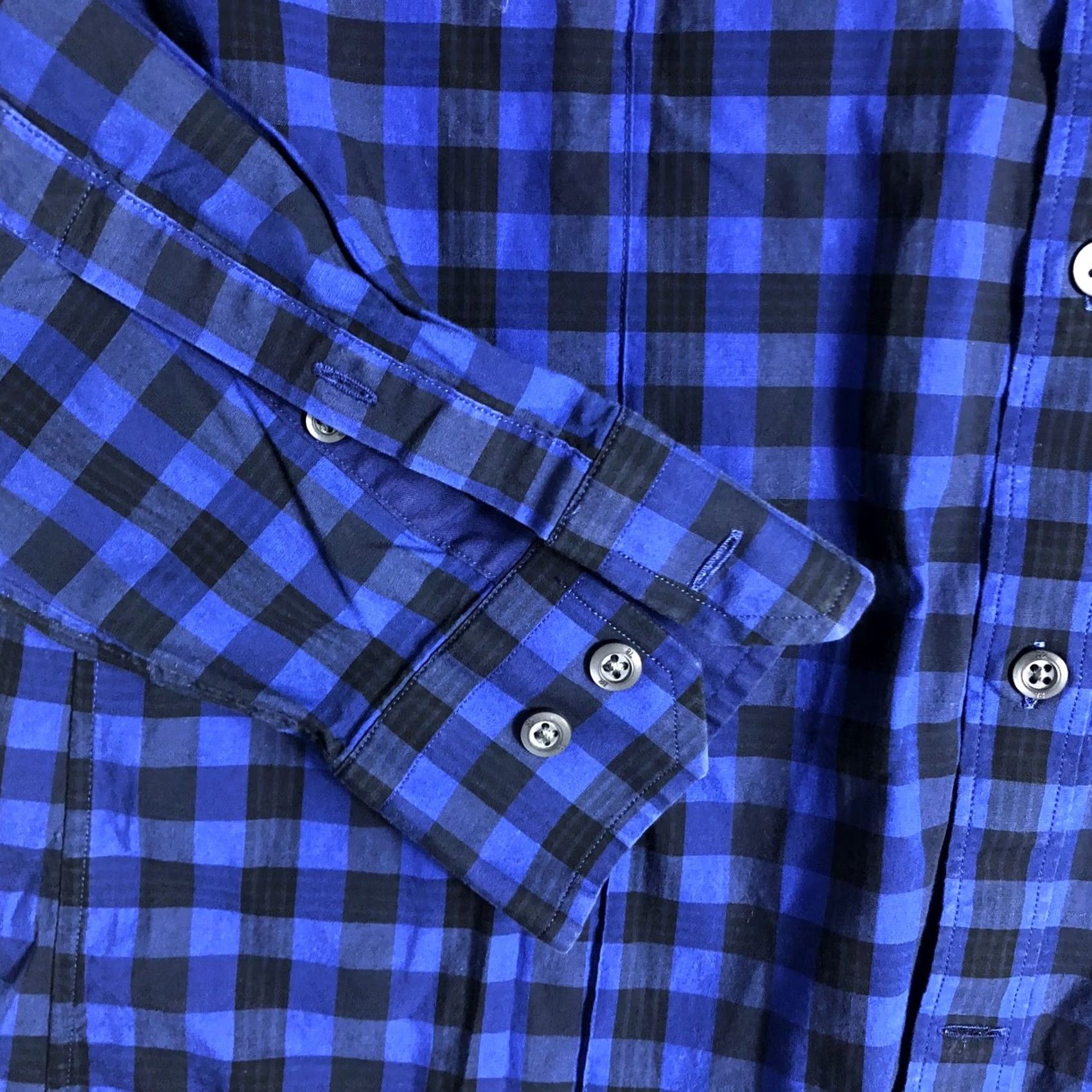 Banana Republic Banana Republic Shirt Men Small Plaid Casual Button-Up Slim Fit Blue Navy I16 Size US S / EU 44-46 / 1 - 4 Thumbnail