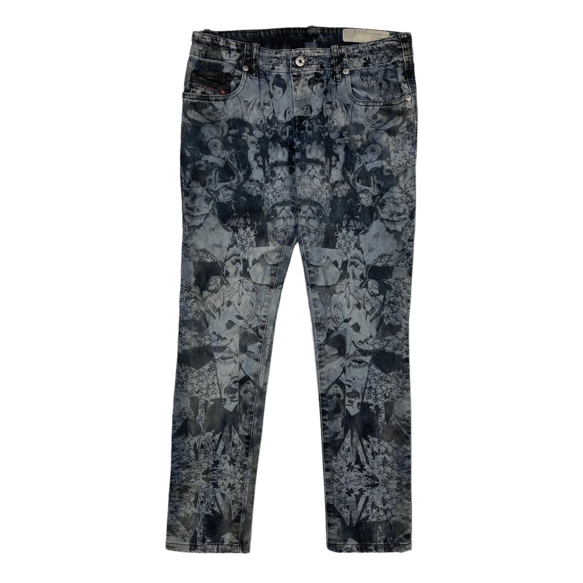 Diesel Diesel Grupee Acid Wash Graphic Super Slim Skinny Jeans Size 28" / US 6 / IT 42 - 2 Thumbnail