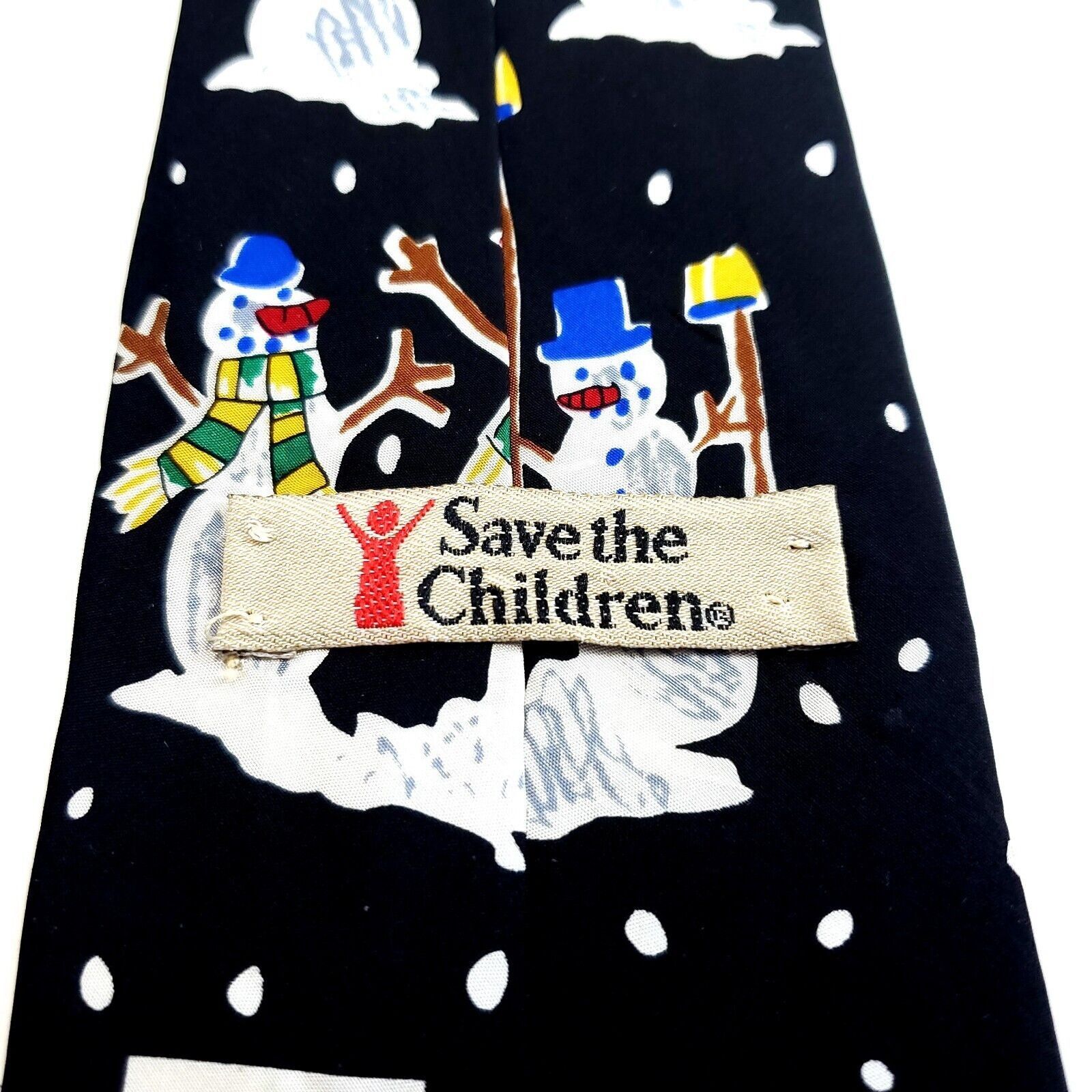 Designer Save The Children "It's Cold Out Here" Snowman Black Print S Size ONE SIZE - 3 Thumbnail