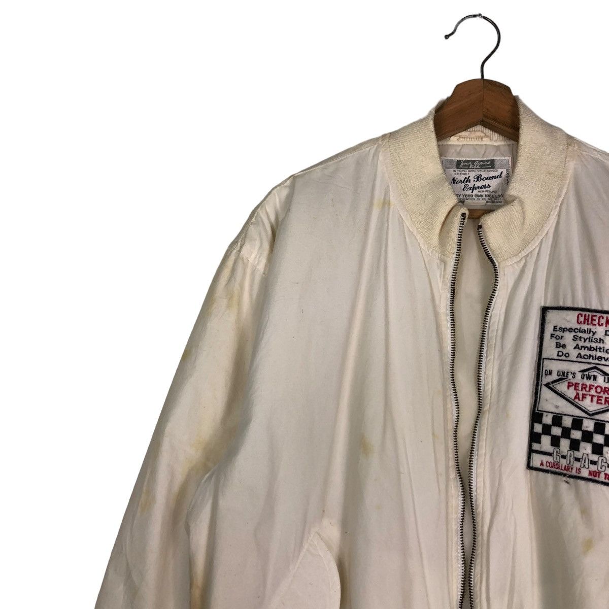 Japanese Brand 🔥VINTAGE BOMBER JACKET BIKER NORTH BOUND EXPRESS Size US M / EU 48-50 / 2 - 7 Thumbnail
