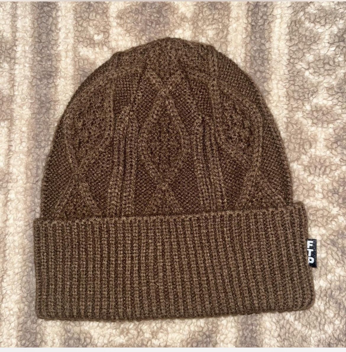 Fuck The Population FTP Cable Knit beanie Size ONE SIZE - 2 Thumbnail