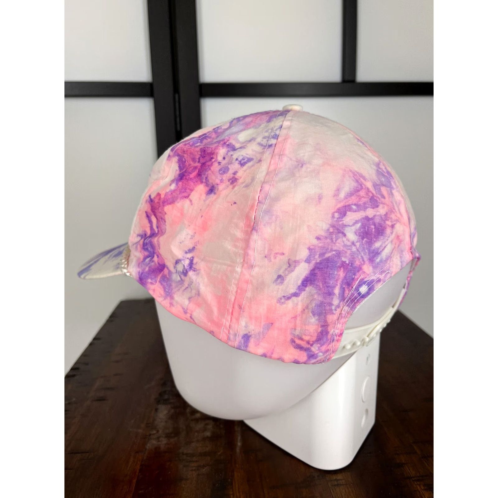 Vintage VINTAGE McConaughy Beach Club Hat Cap Snap Back Adult Pink Purple Tie Dye Palm Sunset Size ONE SIZE - 5 Thumbnail