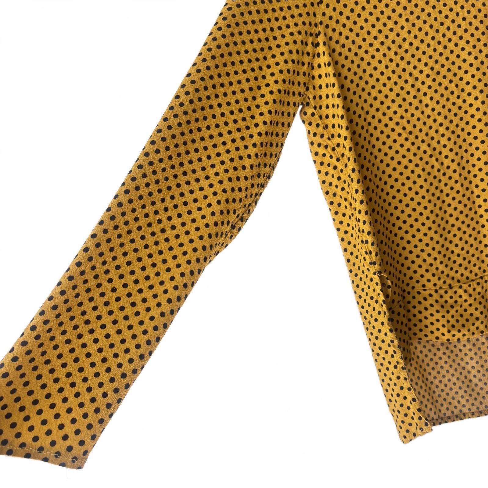 Other Philosophy Mustard Yellow Polka Dot Long Sleeve Blouse Size M / US 6-8 / IT 42-44 - 3 Thumbnail