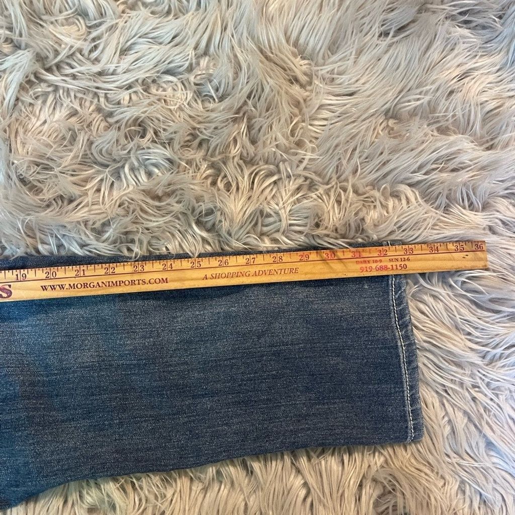 Other Denim Y2K faded cross jeans w detailing size 10 womens Size 32" / US 10 / IT 46 - 6 Thumbnail