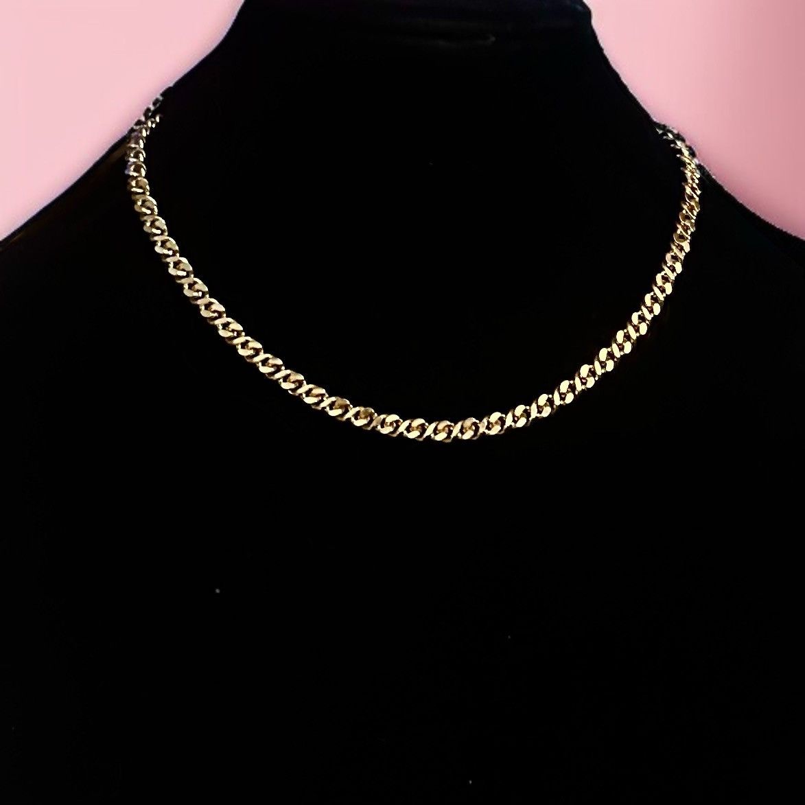 Vintage Vintage gold tone curb link chain necklace Size ONE SIZE - 1 Thumbnail