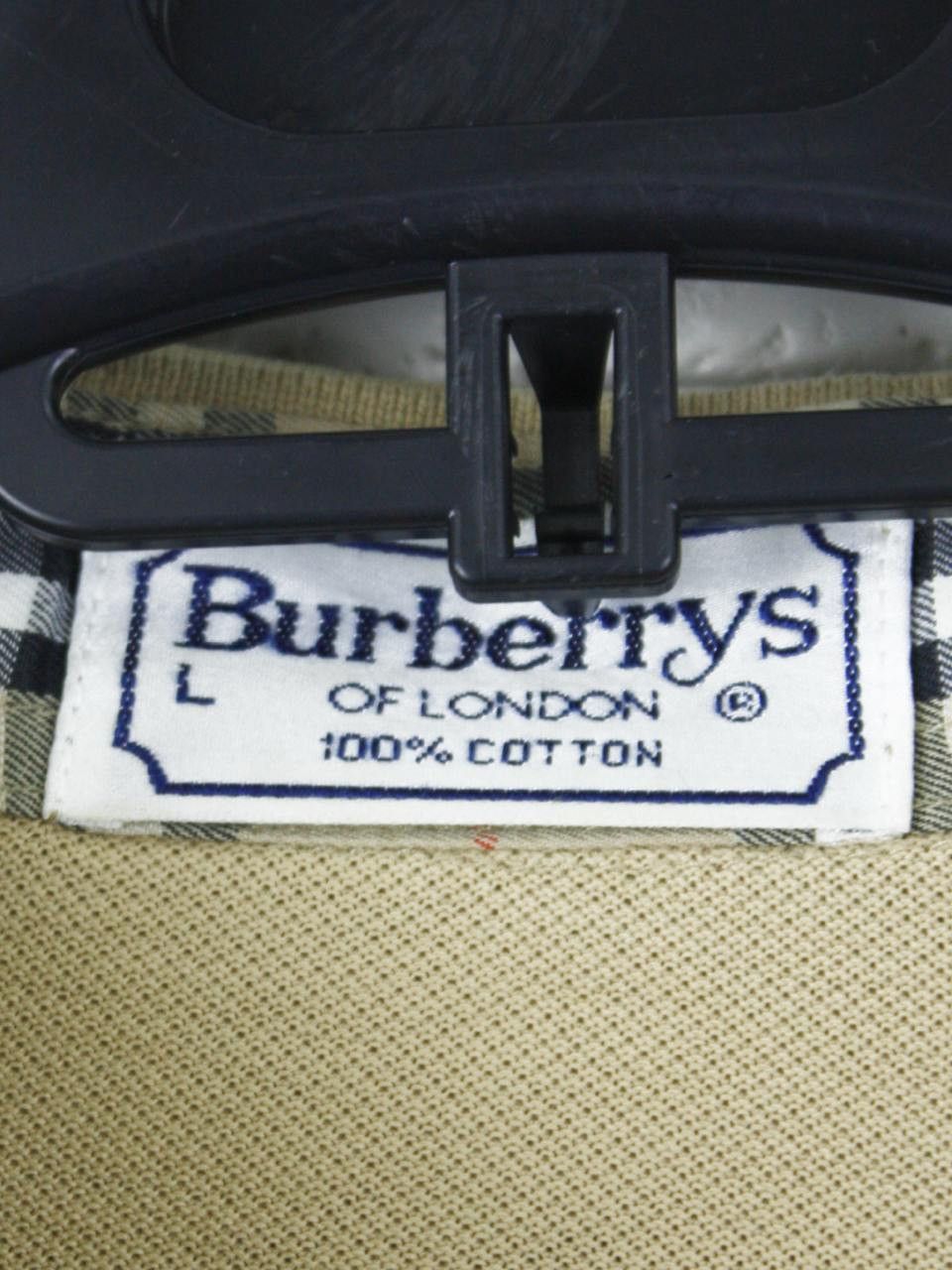 Burberry Burberrys Khaki PoloNova Check Long Sleeve Vintage Size US L / EU 52-54 / 3 - 4 Thumbnail