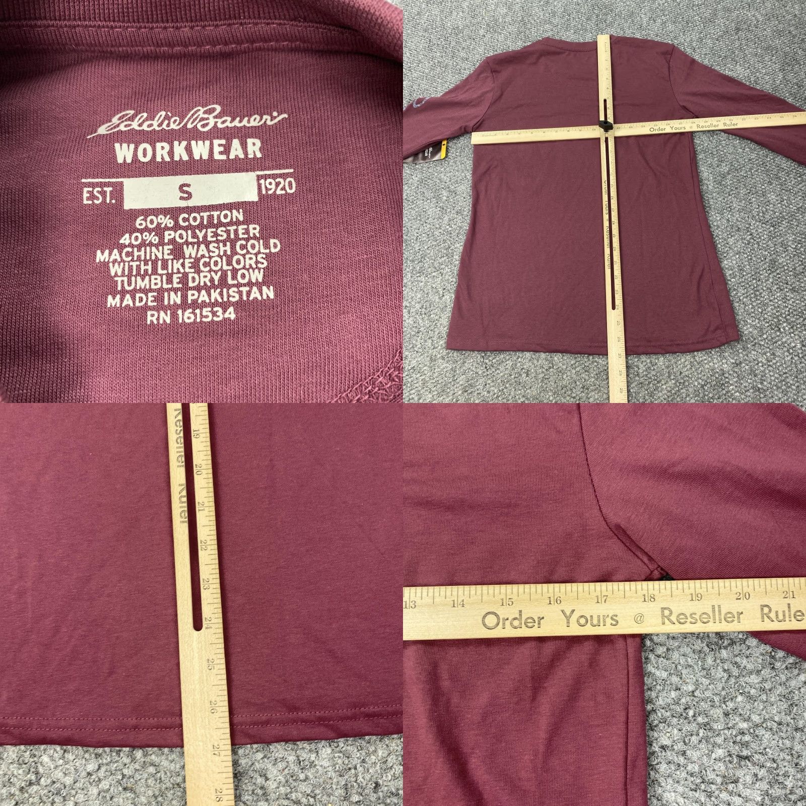 Eddie Bauer Eddie Bauer Workwear Shirt Mens Small Plum Crazy Long Sleeve Stain Resistant Size US S / EU 44-46 / 1 - 8 Thumbnail