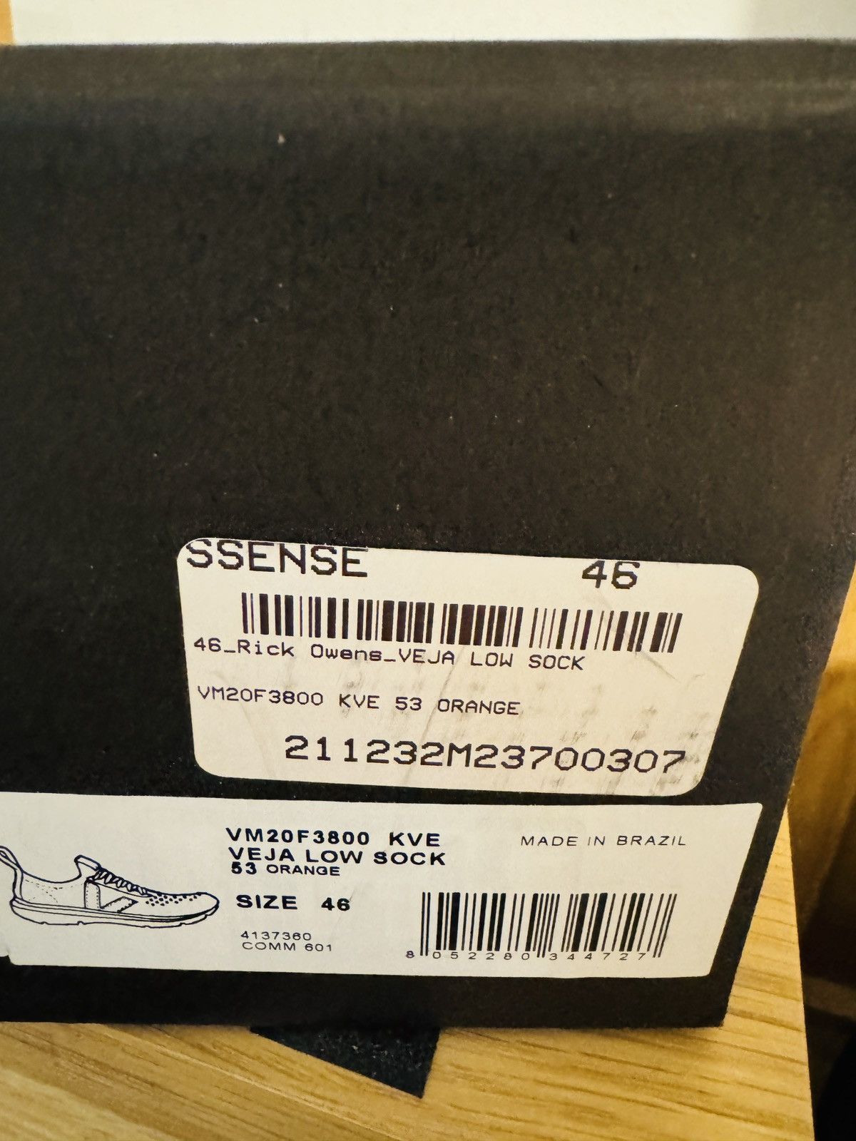Rick Owens × Veja VEJA X RICK OWENS LOW SOCK SNEAK Size US 12 / EU 45 - 8 Thumbnail