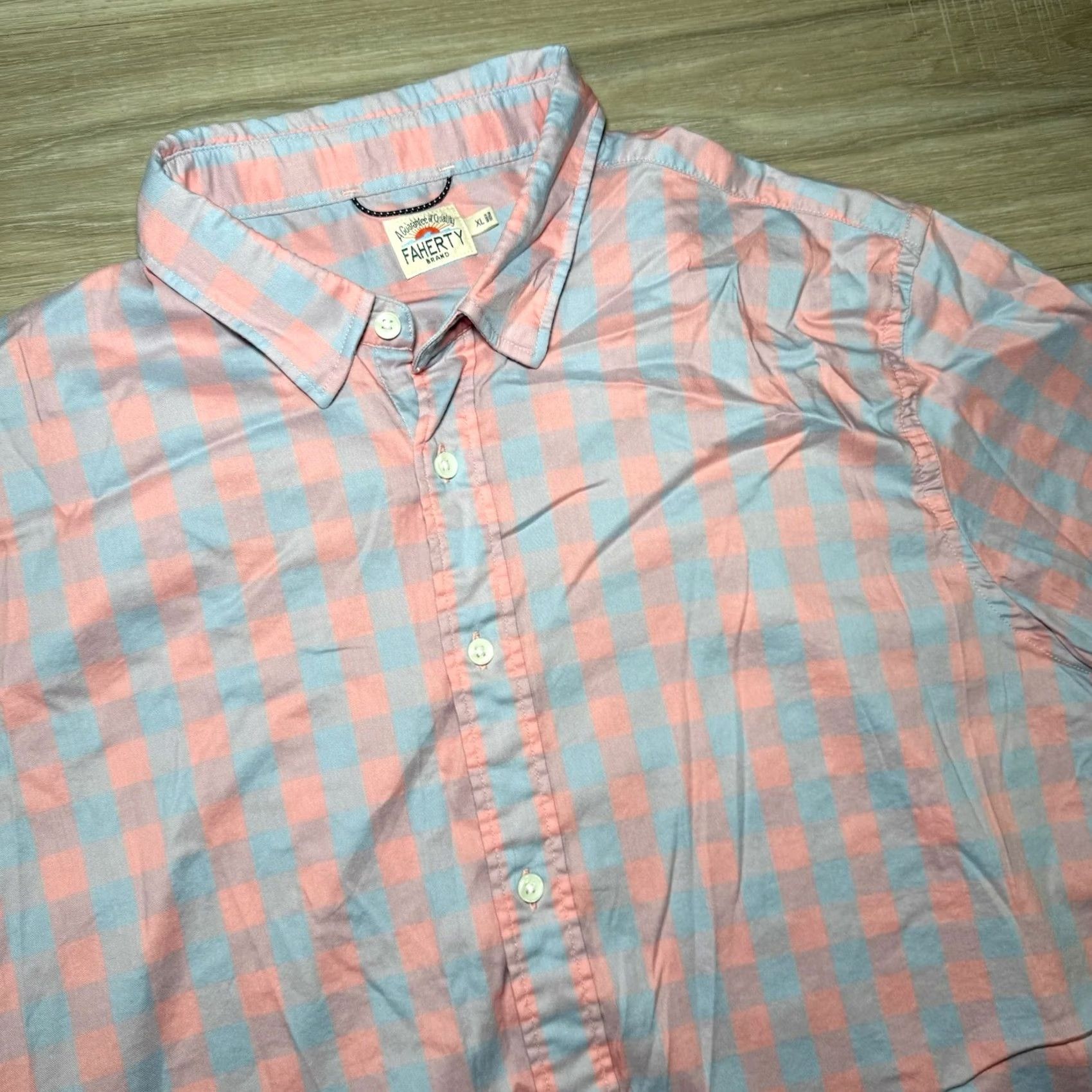Faherty Faherty Button Down Shirt Men XL M Gingham Check Plaid Button Up Size US XL / EU 56 / 4 - 2 Thumbnail