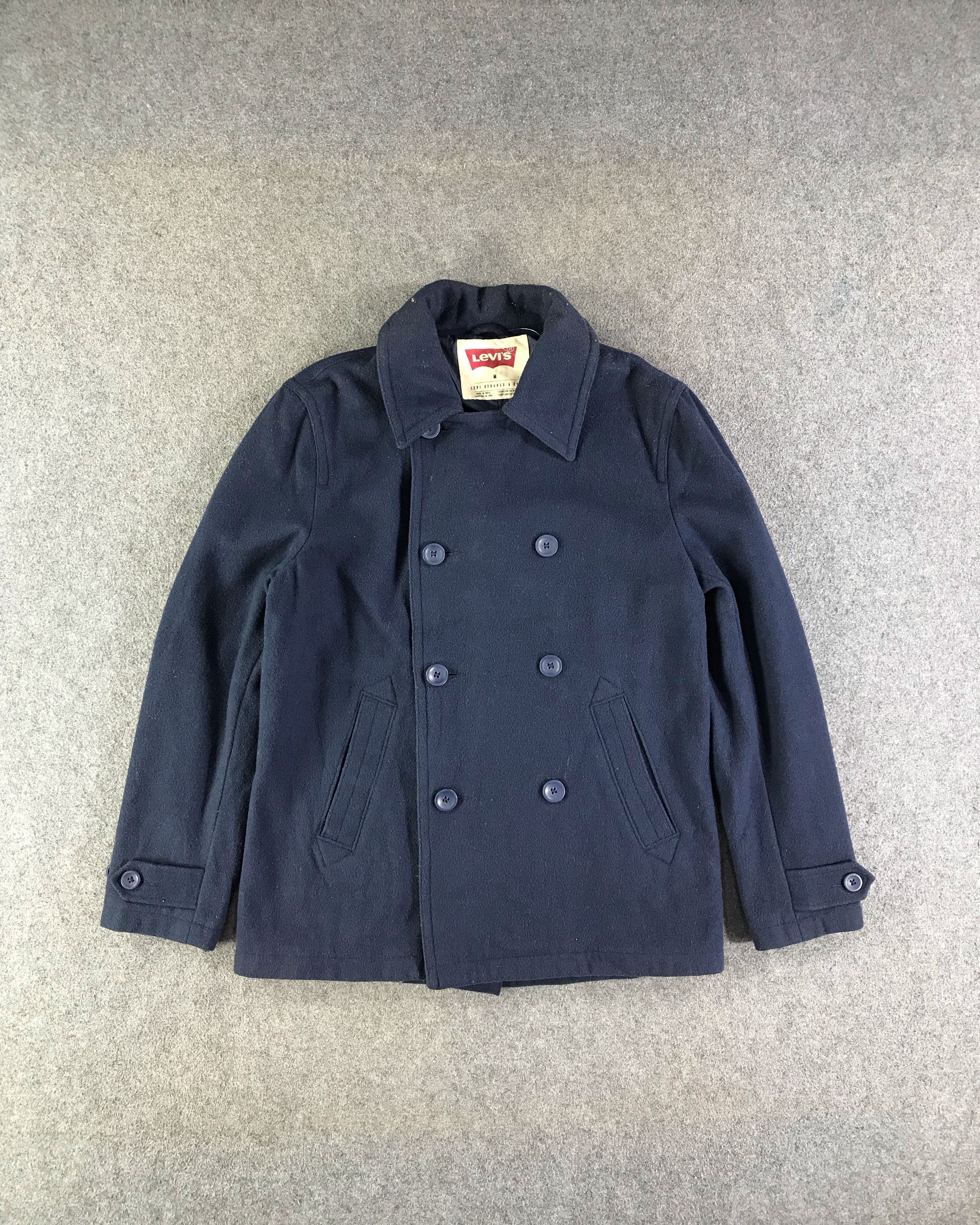 Levi's Levis Button Up Peacoat Jacket JC260 Size US L / EU 52-54 / 3 - 1 Thumbnail