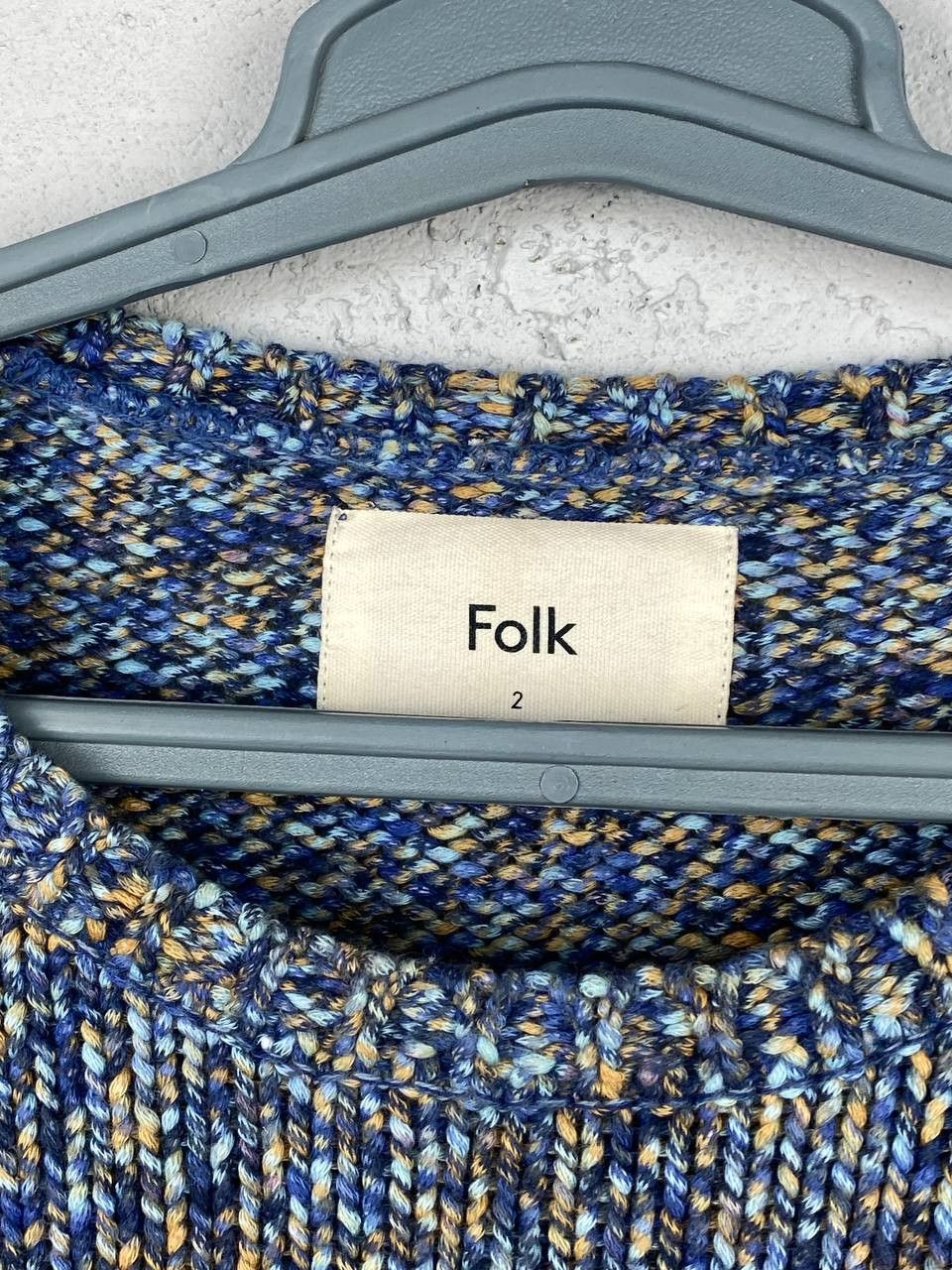 Folk × Vintage Folk Heavy Cable Knitted Wool Sweater Size 2 Size US M / EU 48-50 / 2 - 5 Thumbnail
