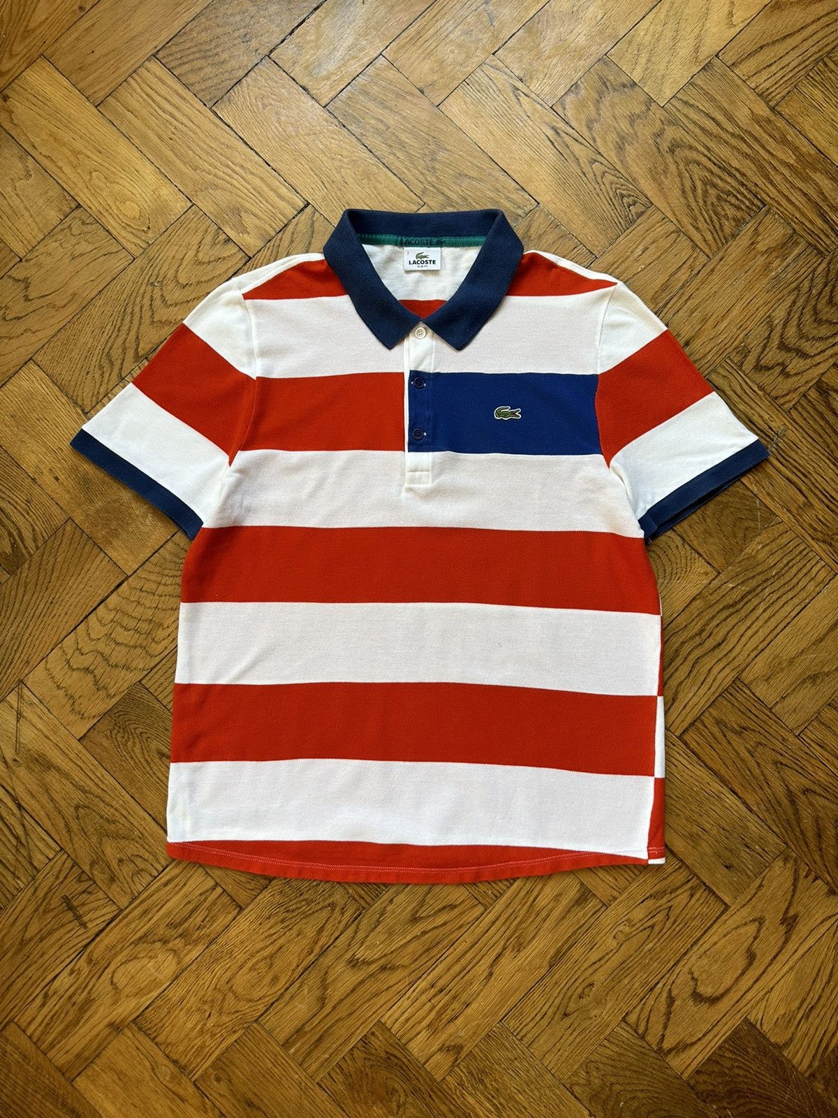Lacoste Vintage Lacoste 27 USA tennis cotton polo jersey Size US L / EU 52-54 / 3 - 3 Thumbnail
