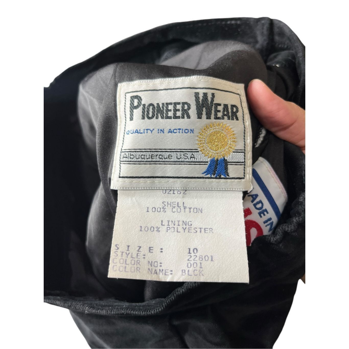 Other Vintage Pioneer Wear Black Velvet Maxi Dress Size 10 Size 32" / US 10 / IT 46 - 8 Thumbnail