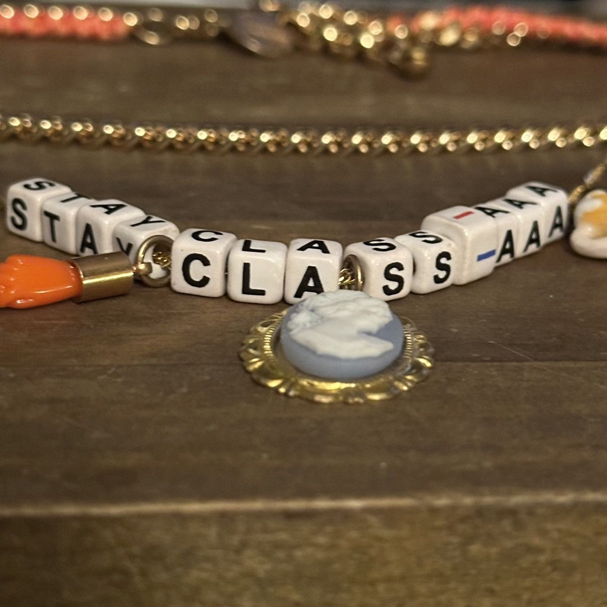 Other Venessa Arizaga Stay Classy block letter bead swag necklace Size ONE SIZE - 6 Thumbnail