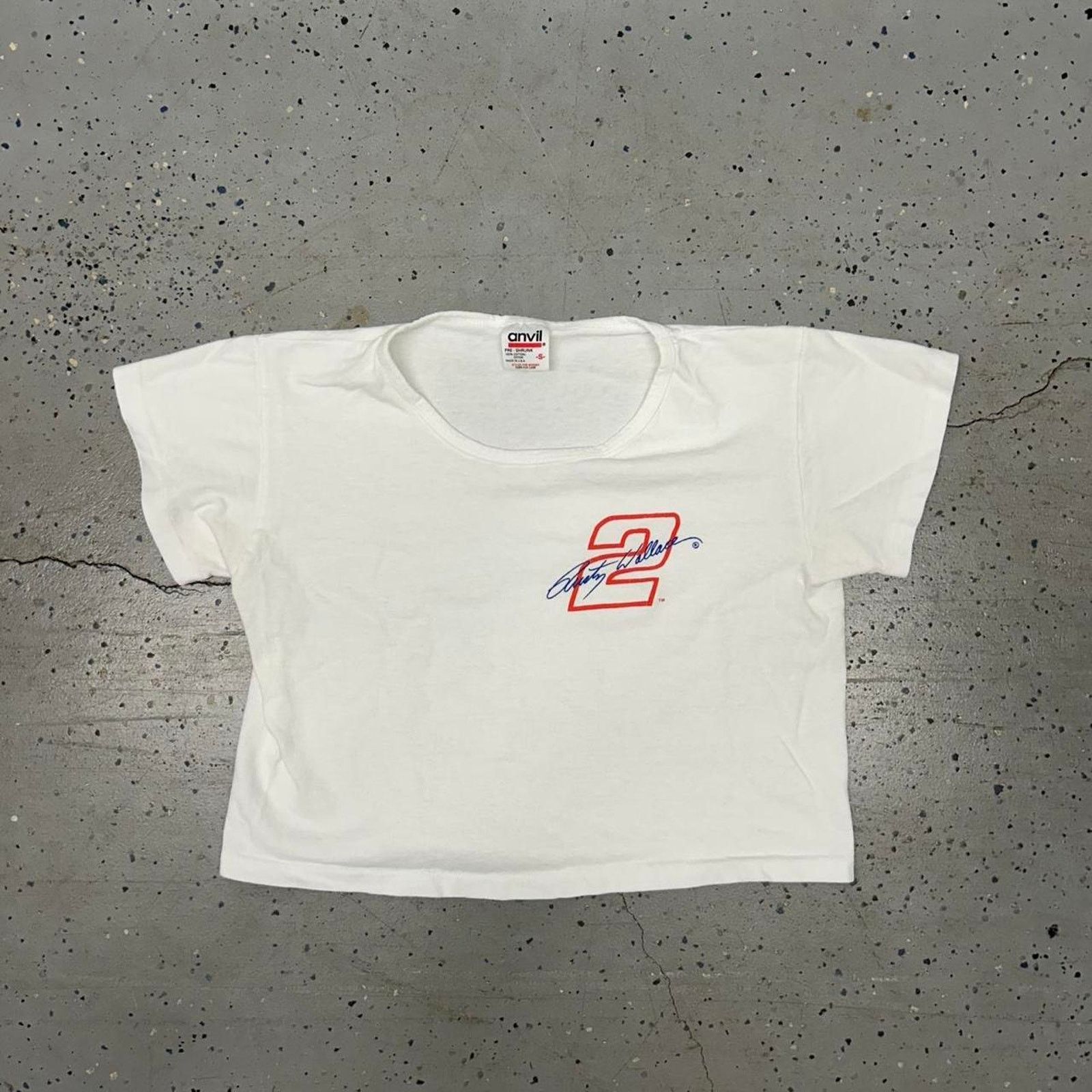 Anvil VTG 90s Rusty Wallace crop top Size S / US 4 / IT 40 - 1 Thumbnail