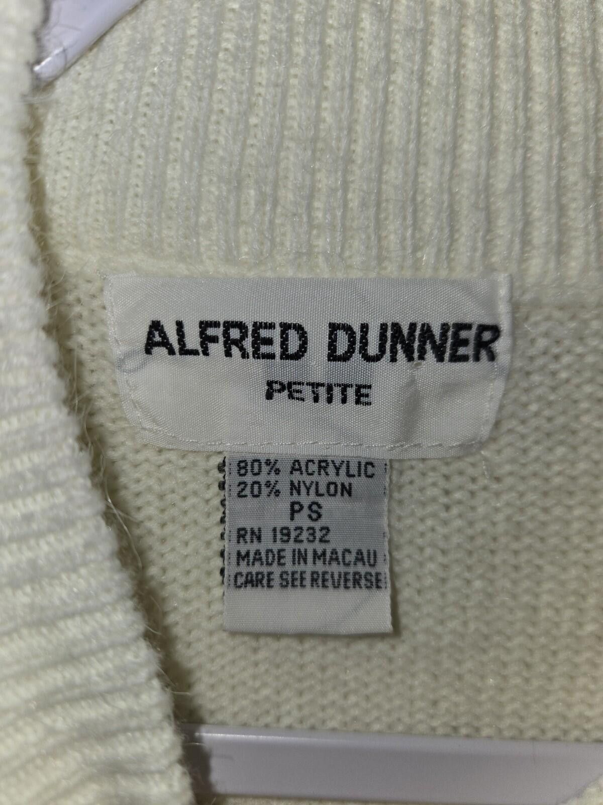 Other Vintage Alfred Dunner Cream Beaded Sweater Petite Small Size S / US 4 / IT 40 - 3 Thumbnail