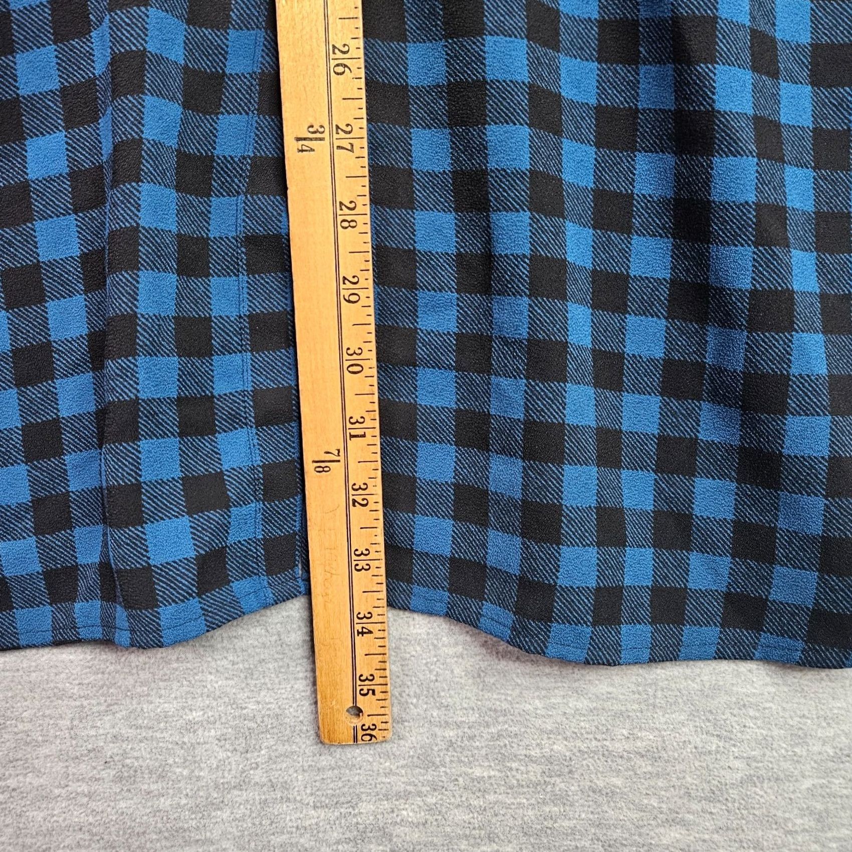 J. Jill J Jill Women Small Blue Plaid Button Front Tunic Shirt Long Sleeve Regular Fit Vintage No Size S / US 4 / IT 40 - 4 Thumbnail