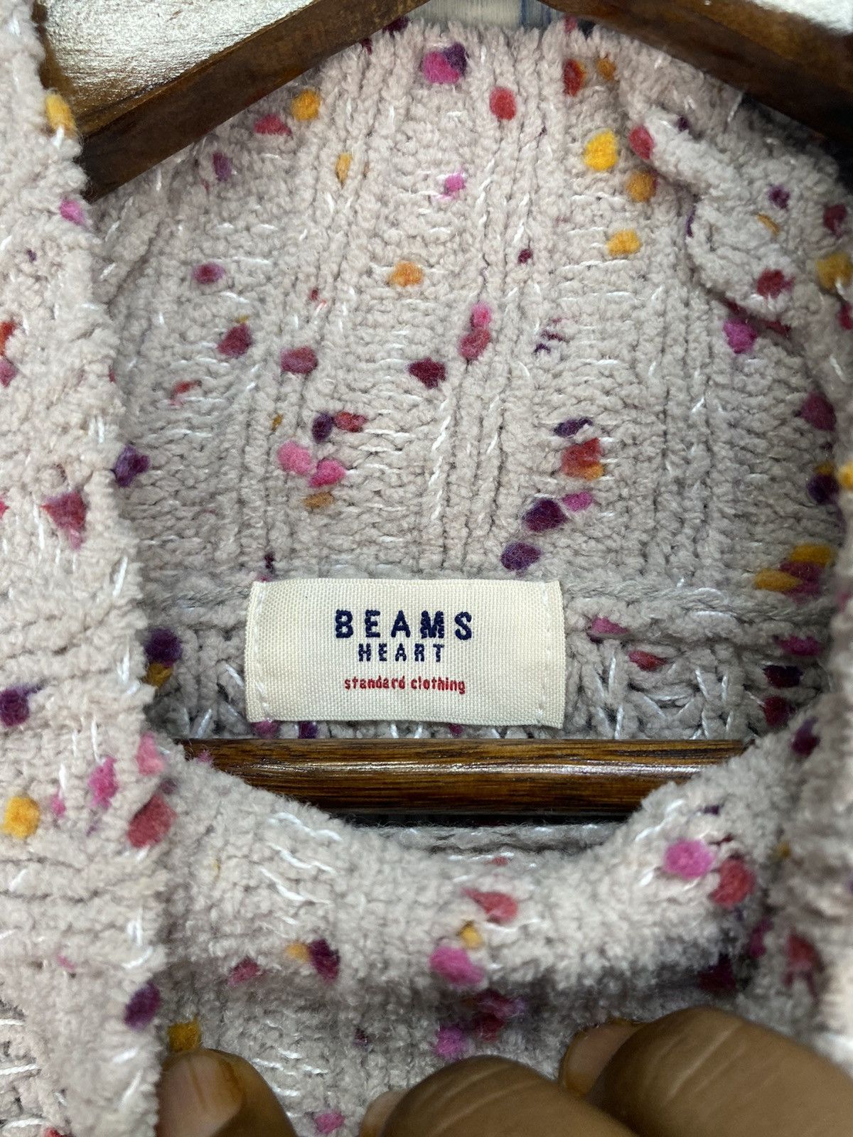 Beams Plus Beams Heart Crochet Turtleneck Size ONE SIZE - 5 Thumbnail