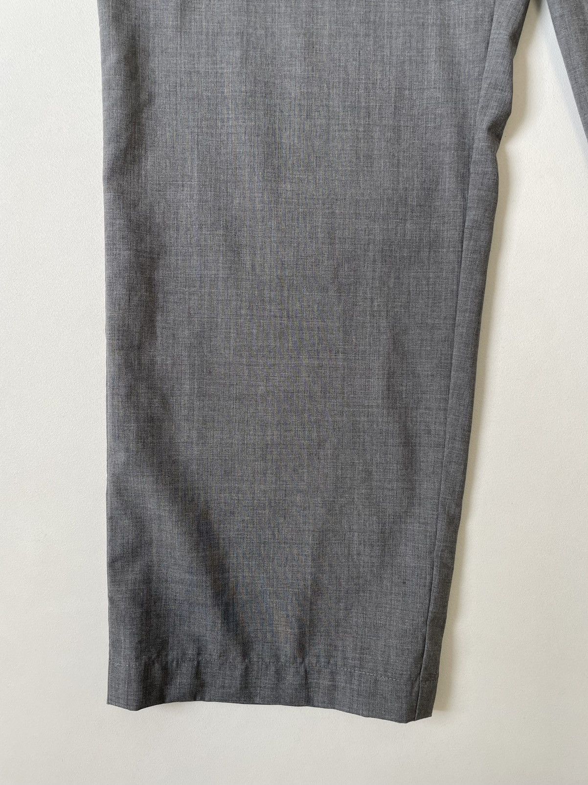 Prada S/S 24 Wide Leg Gray Wool ‘Work Pants’ Size US 34 / EU 50 - 10 Thumbnail