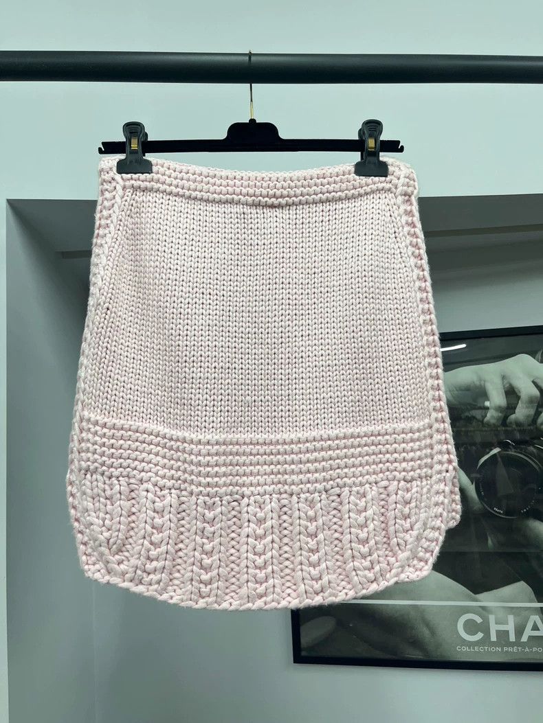 Chanel Chanel Pink thick knitted skirt Size 25" / US 0 / IT 36 - 2 Thumbnail