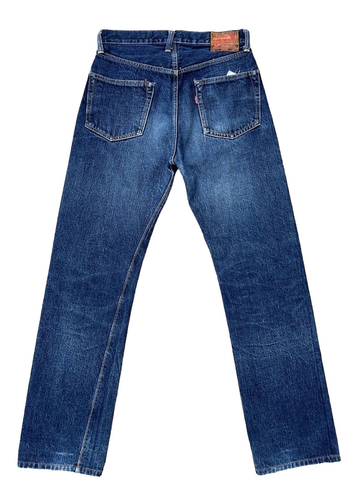 Denime Vtg 90s DENIME Orizzonti Leather Patch Selvedge Denim Jeans ...