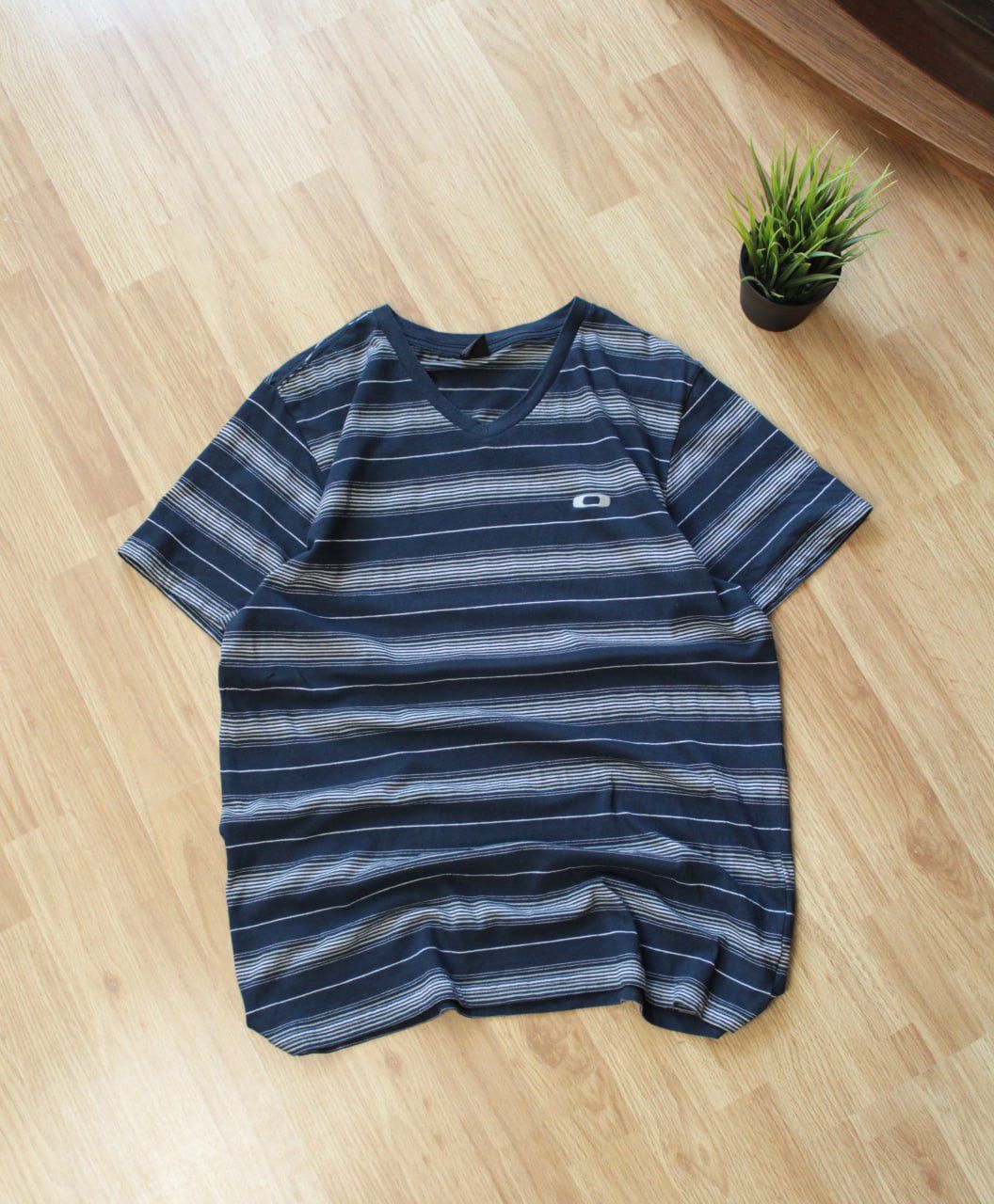 🔥 Vintage Oakley Striped Y2K T Shirt Logo Streetwear
