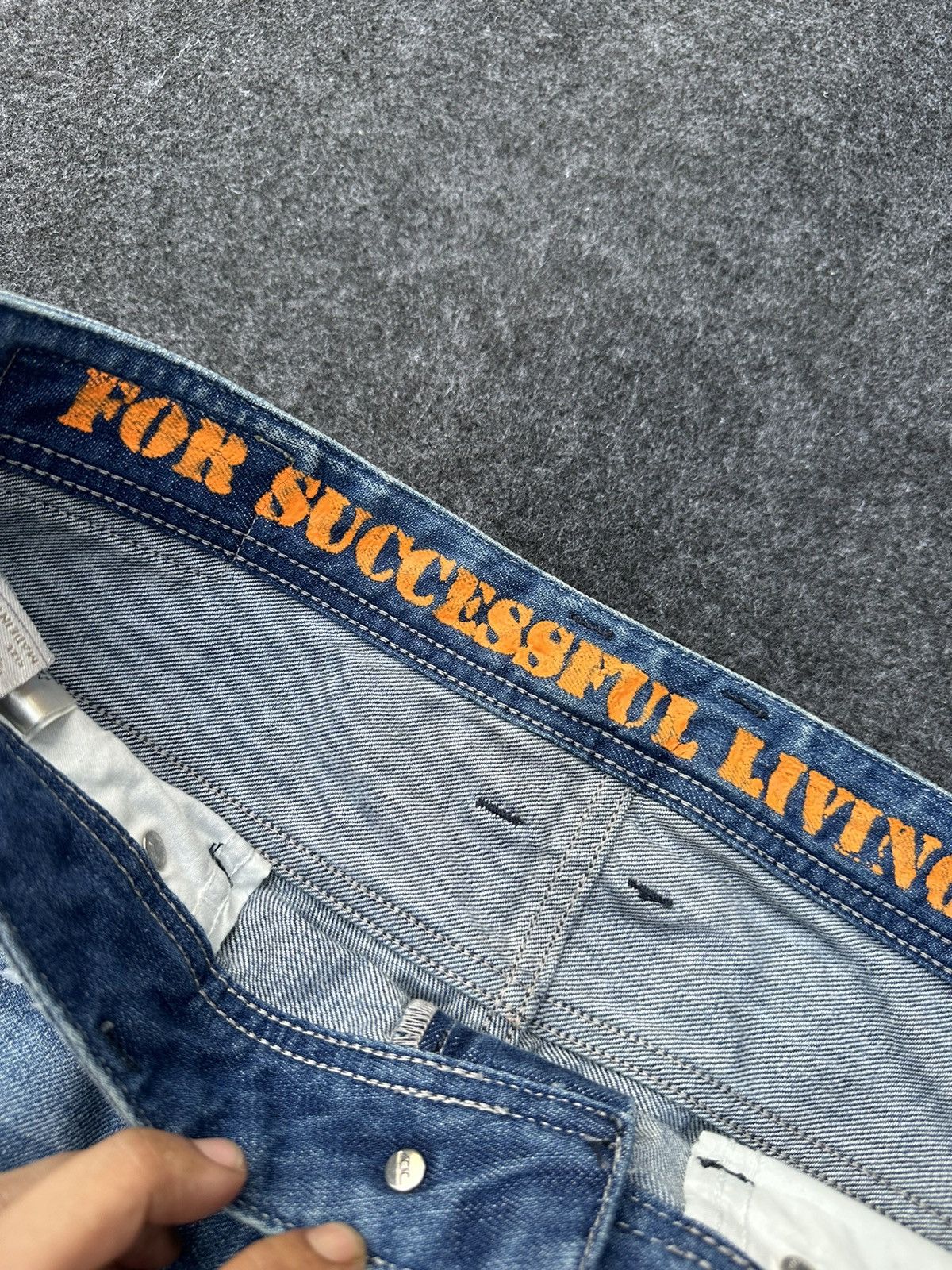 Beauty Beast × Diesel Diesel Safado Faded Washed Distressed Denim D3 Size US 30 / EU 46 - 15 Thumbnail