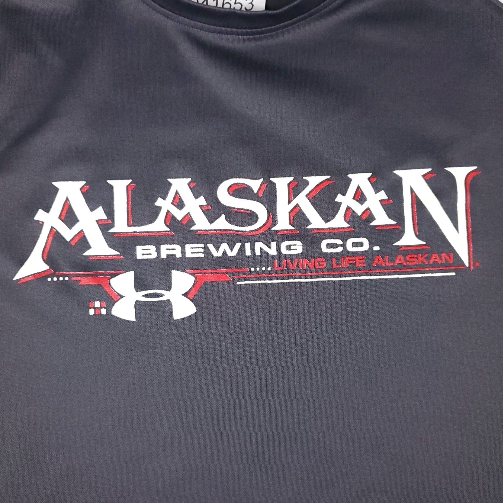 Under Armour Under Armour T Shirt Mens Medium Gray Alaskan Brewing Pullover Long Sleeve Crew Neck Logo Size US M / EU 48-50 / 2 - 2 Thumbnail