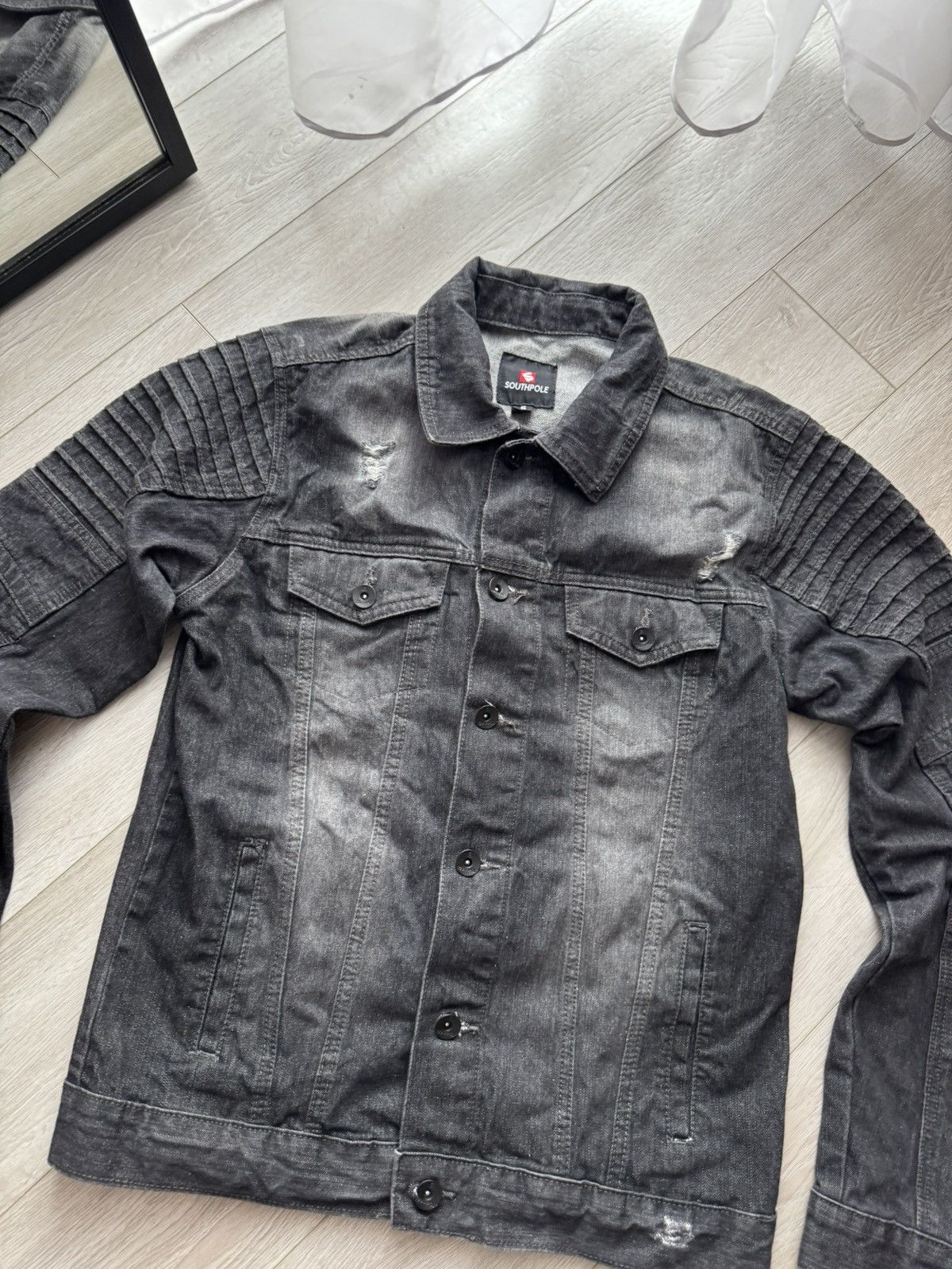 Southpole Southpole Denim Jacket Mens S Dark Wash Jean Jacket Outerwe Size US S / EU 44-46 / 1 - 2 Thumbnail