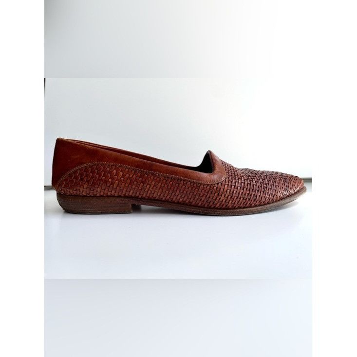 Vintage Vintage Joan & David Woven Leather Loafers Italy 9.5 Huarach Size US 8.5 / IT 38.5 - 12 Thumbnail