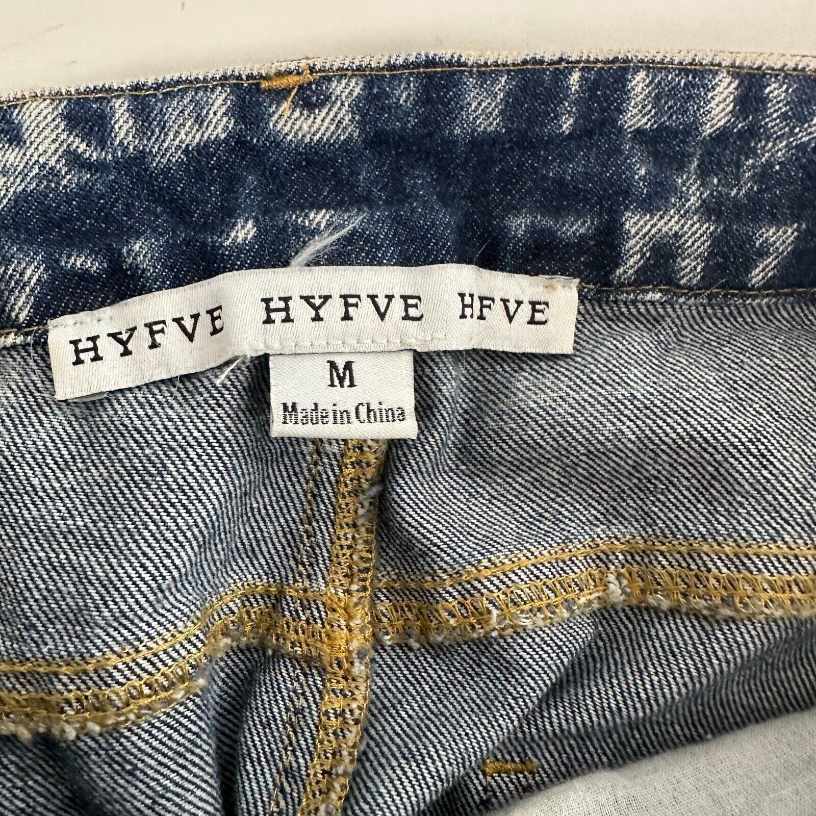 Other Hyfve Med Blue Acid Wash Distress Raw Hem High Waist Short M Size 30" / US 8 / IT 44 - 5 Thumbnail