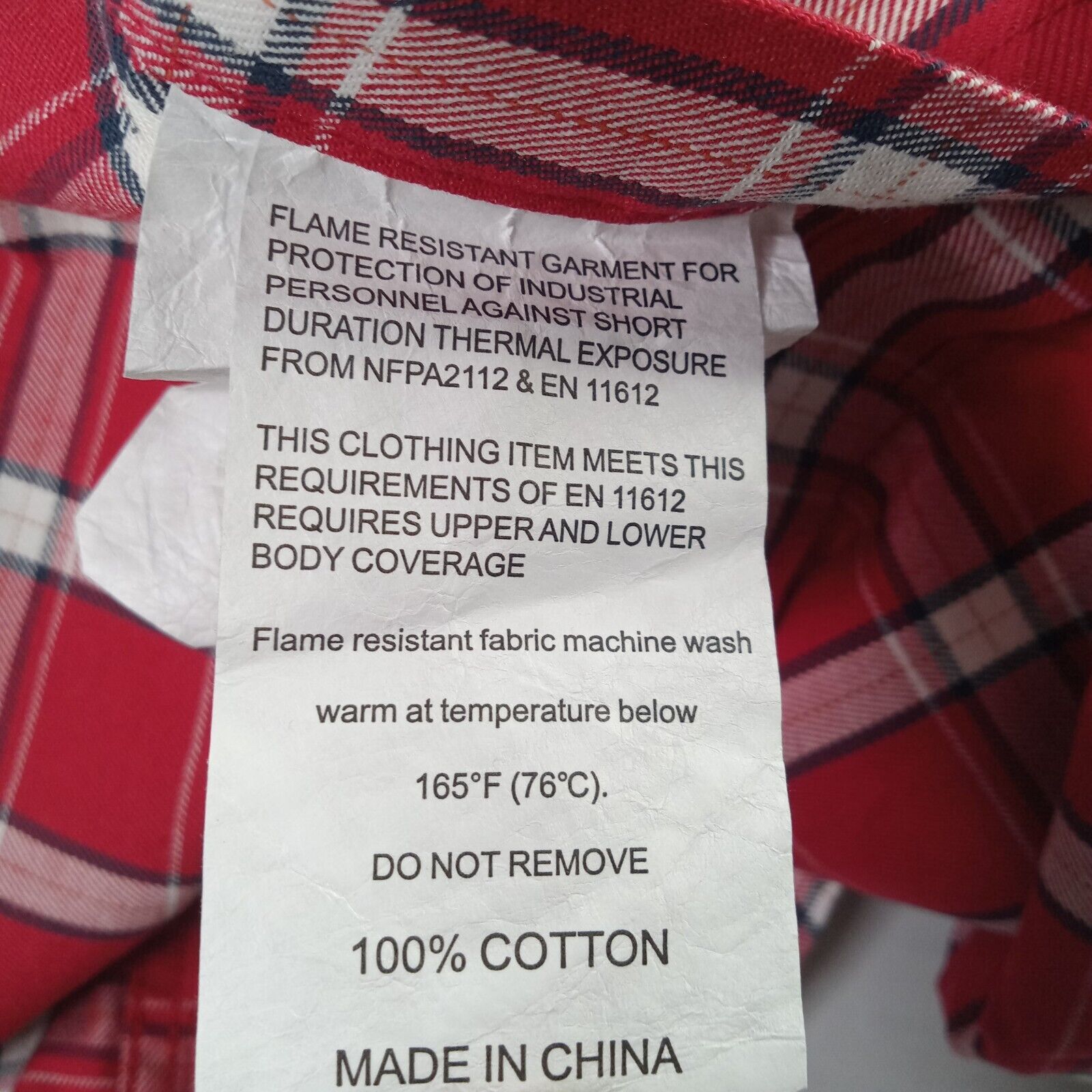 & Other Stories Titicaca FR Work Shirt Flame Resistant Men's 4XL Red Plaid Size US XXL / EU 58 / 5 - 8 Thumbnail