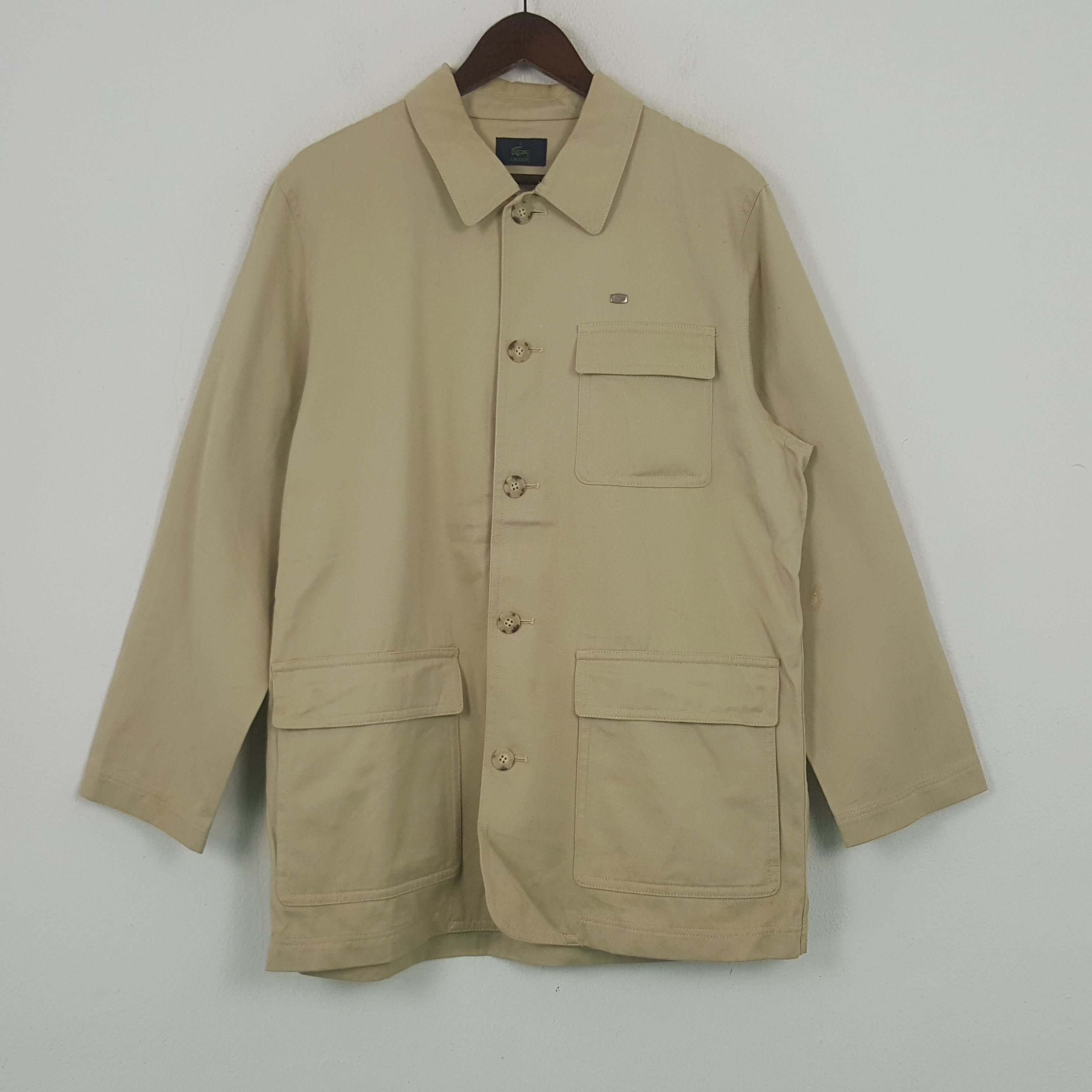 Lacoste Vintage Lacoste Khaki Button Up Jacket Size US L / EU 52-54 / 3 - 1 Thumbnail