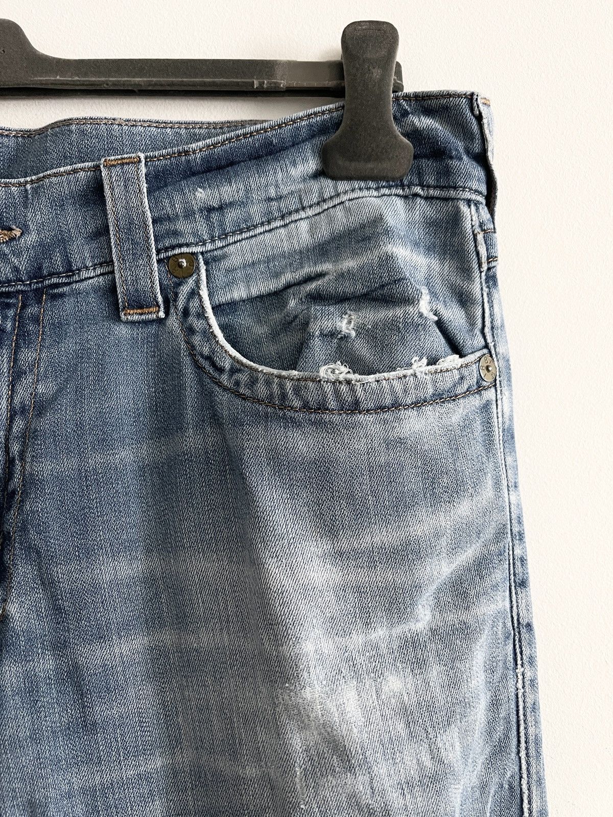 Other STEAL! VTG 2000s True Religion Knee Wash Distressed Jeans Size US 36 / EU 52 - 4 Thumbnail