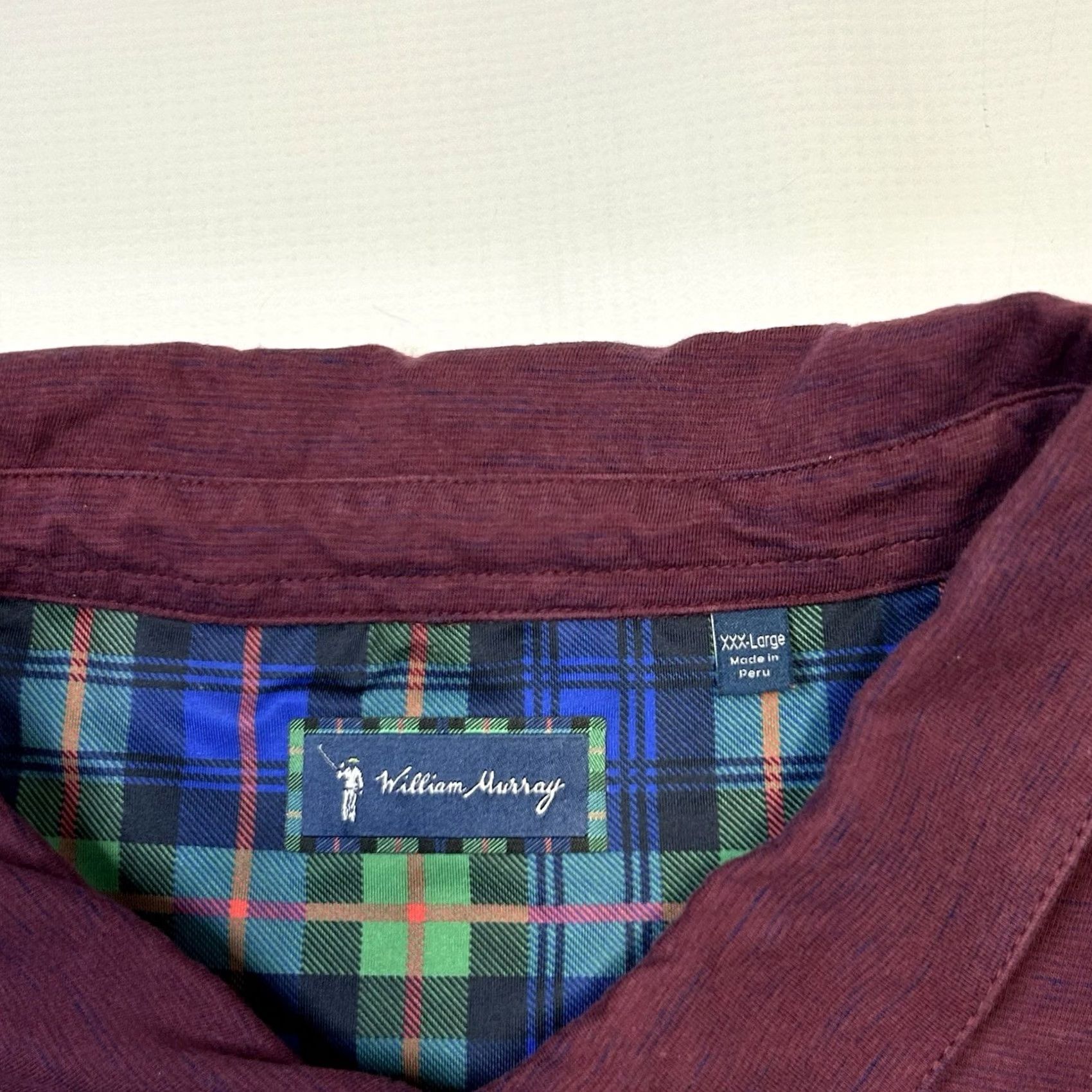 Vintage William Murray Polo Shirt 3XL Purple Blue Micro Striped Floral & Animal Golf Shirt Mens Polo Regular Size XXXL Size US XXL / EU 58 / 5 - 5 Thumbnail